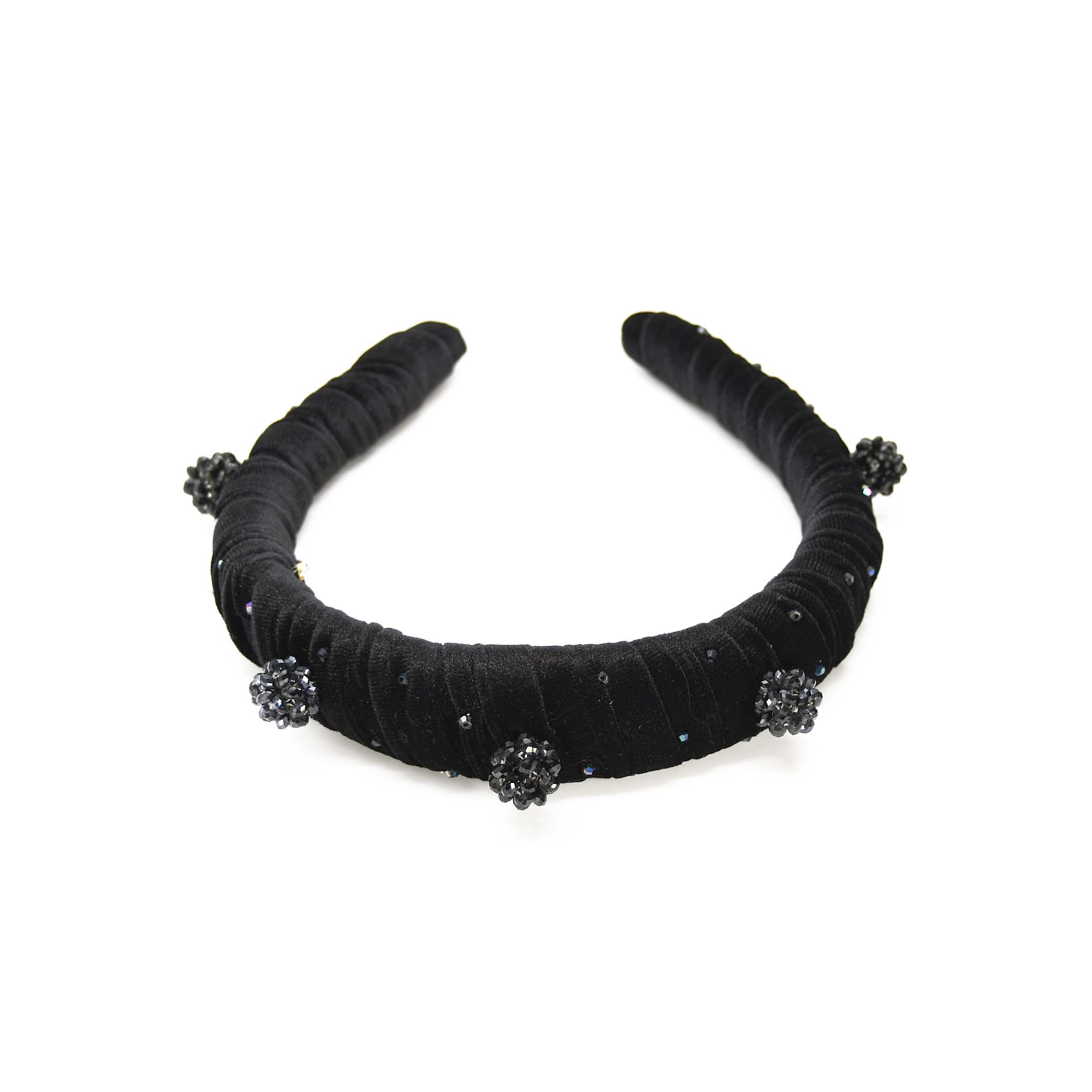 Women’s Black Cassandra Handmade Beaded Headband Adiba