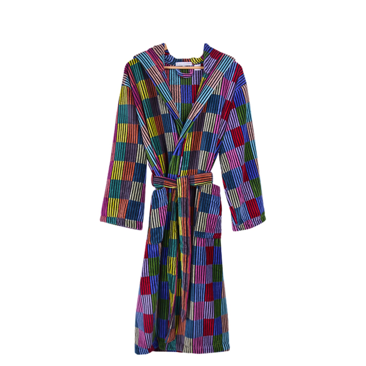 Women’s Hooded Dressing Gown Patchwork Extra Large Bown of London