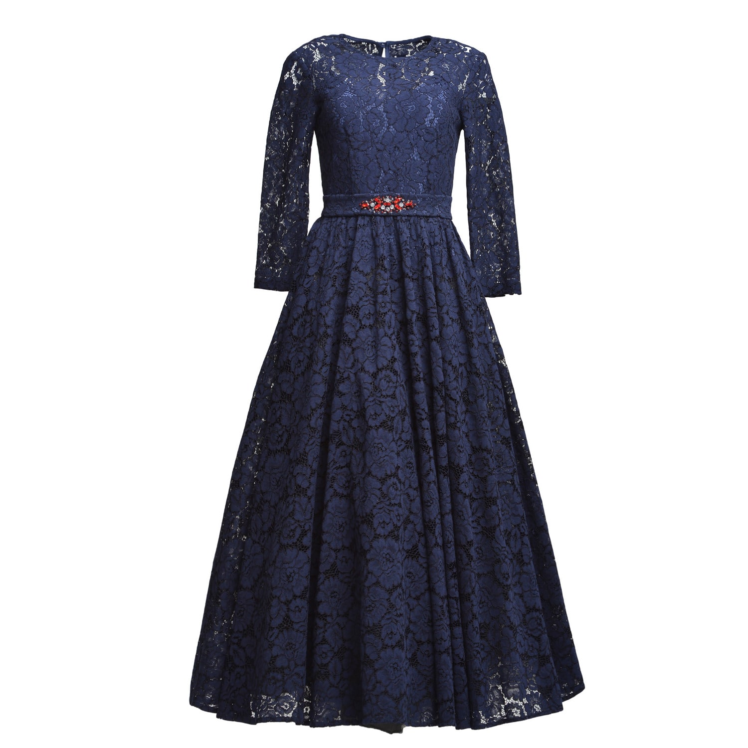 Women’s Lace Dress Viktoria Blue Large Matsour’i