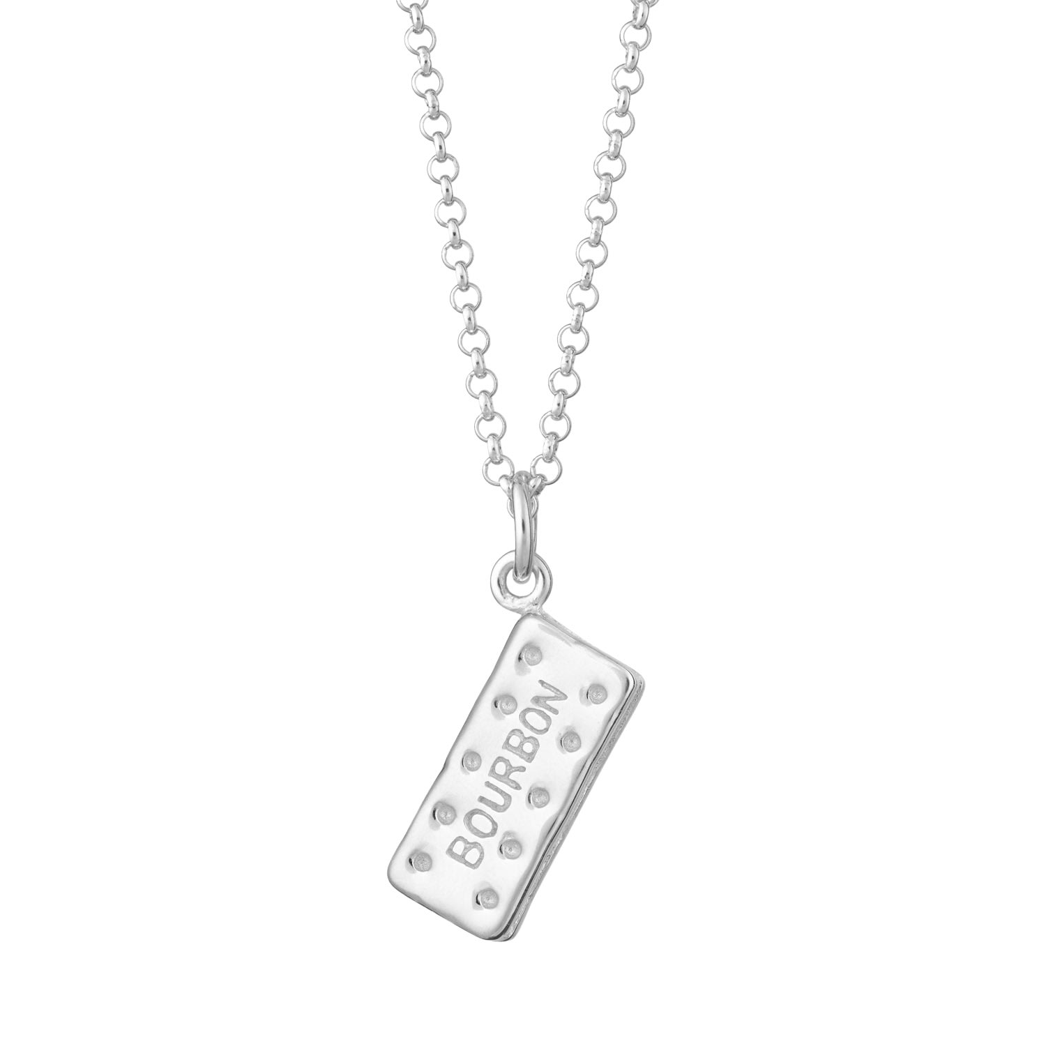 Women’s Sterling Silver Bourbon Biscuit Necklace Lily Charmed