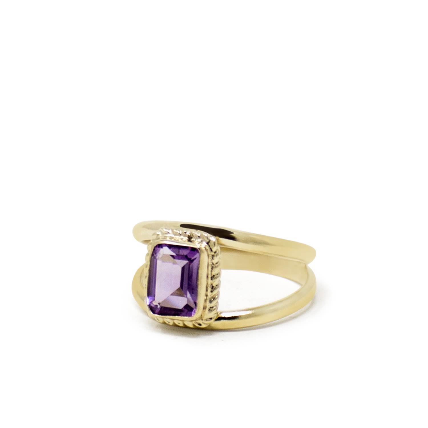 Women’s Pink / Purple Luccichio Gold Vermeil Amethyst Stacking Ring Vintouch Italy