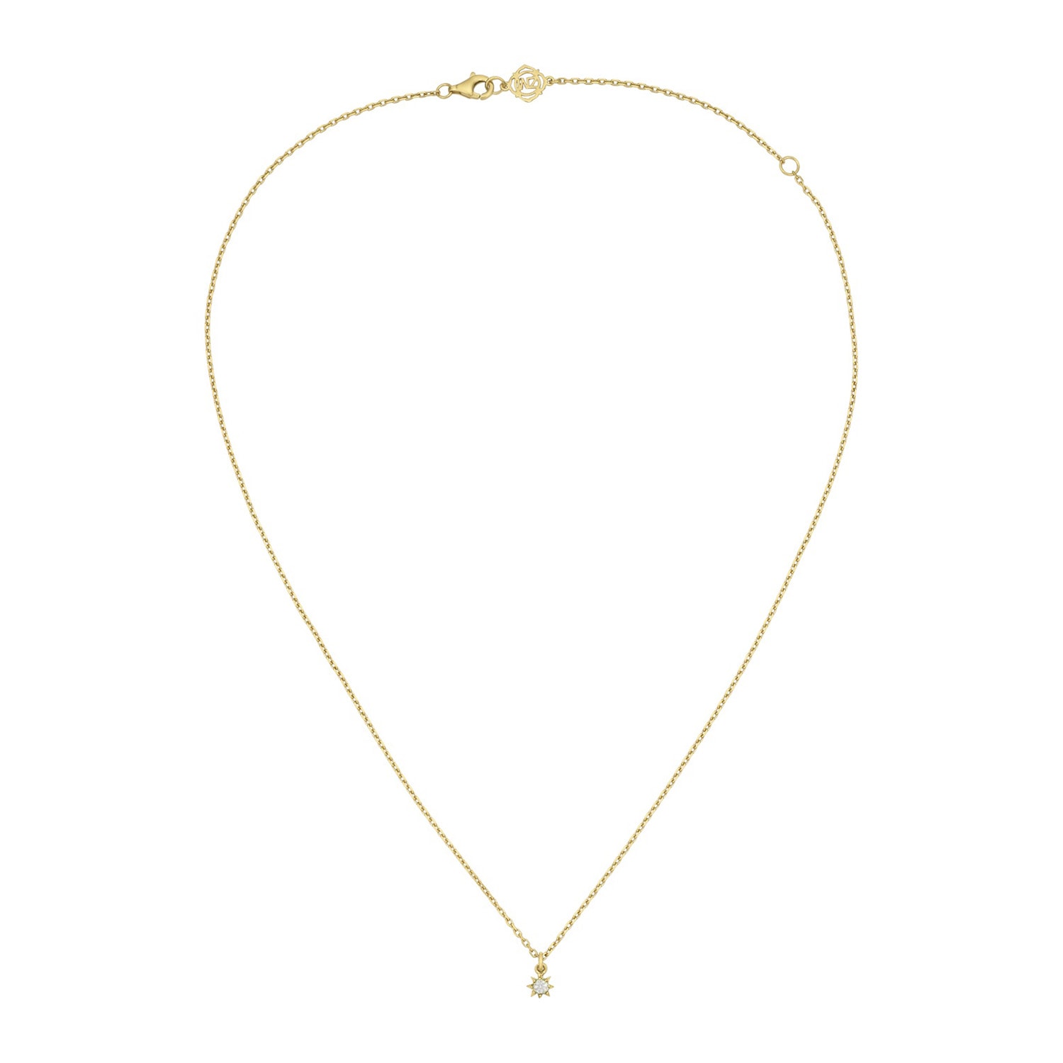 Women’s Gold / White Stella Necklace Gold White Zircon Zoe and Morgan