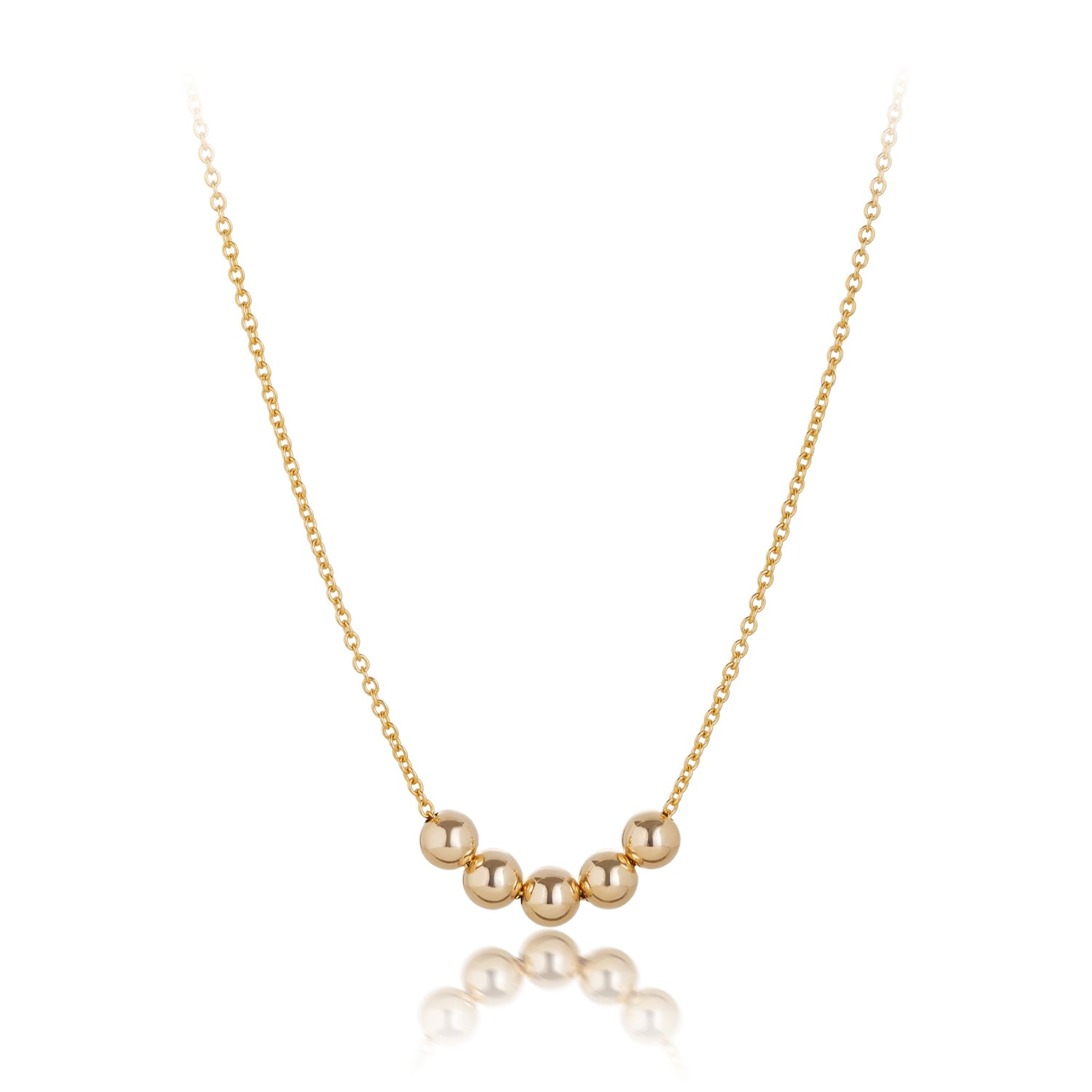 Women’s Gold Christine Five Ball Necklace Sophie Anna