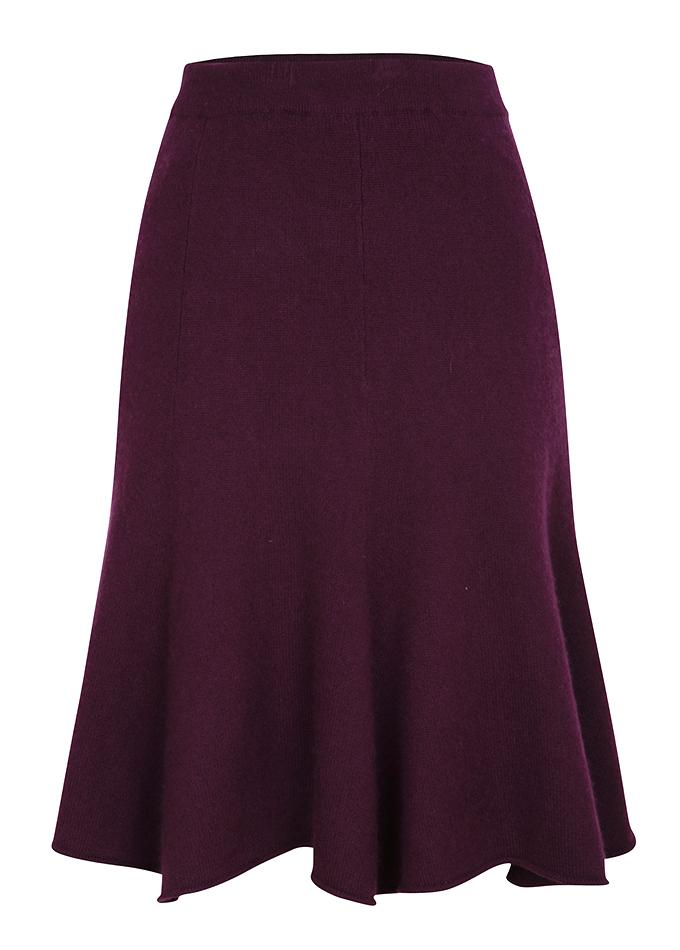 Women’s Red Skirt - Cashmere Bordeaux Small Emma Jane Knight