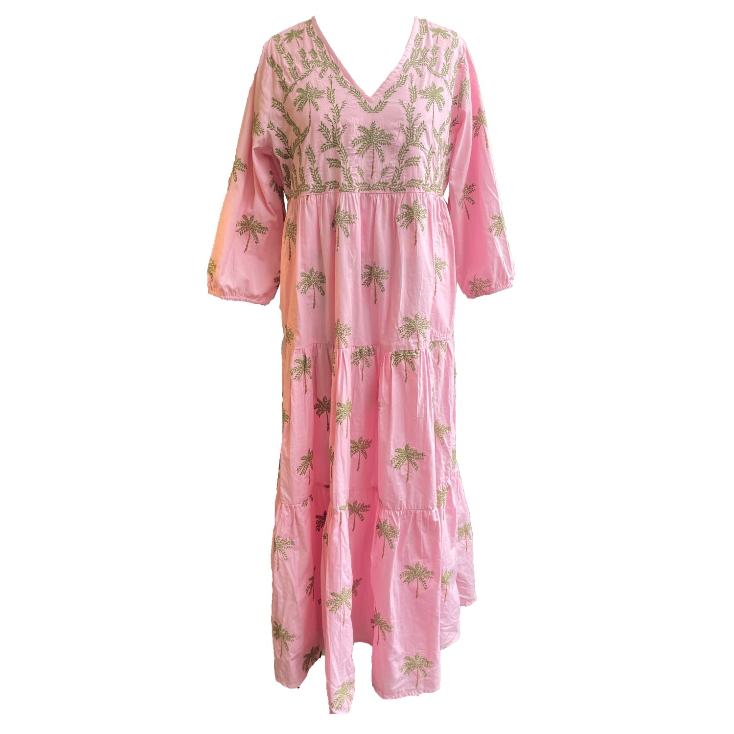 Women’s Pink / Purple Palm Island Dress S/M Mandalay Designs