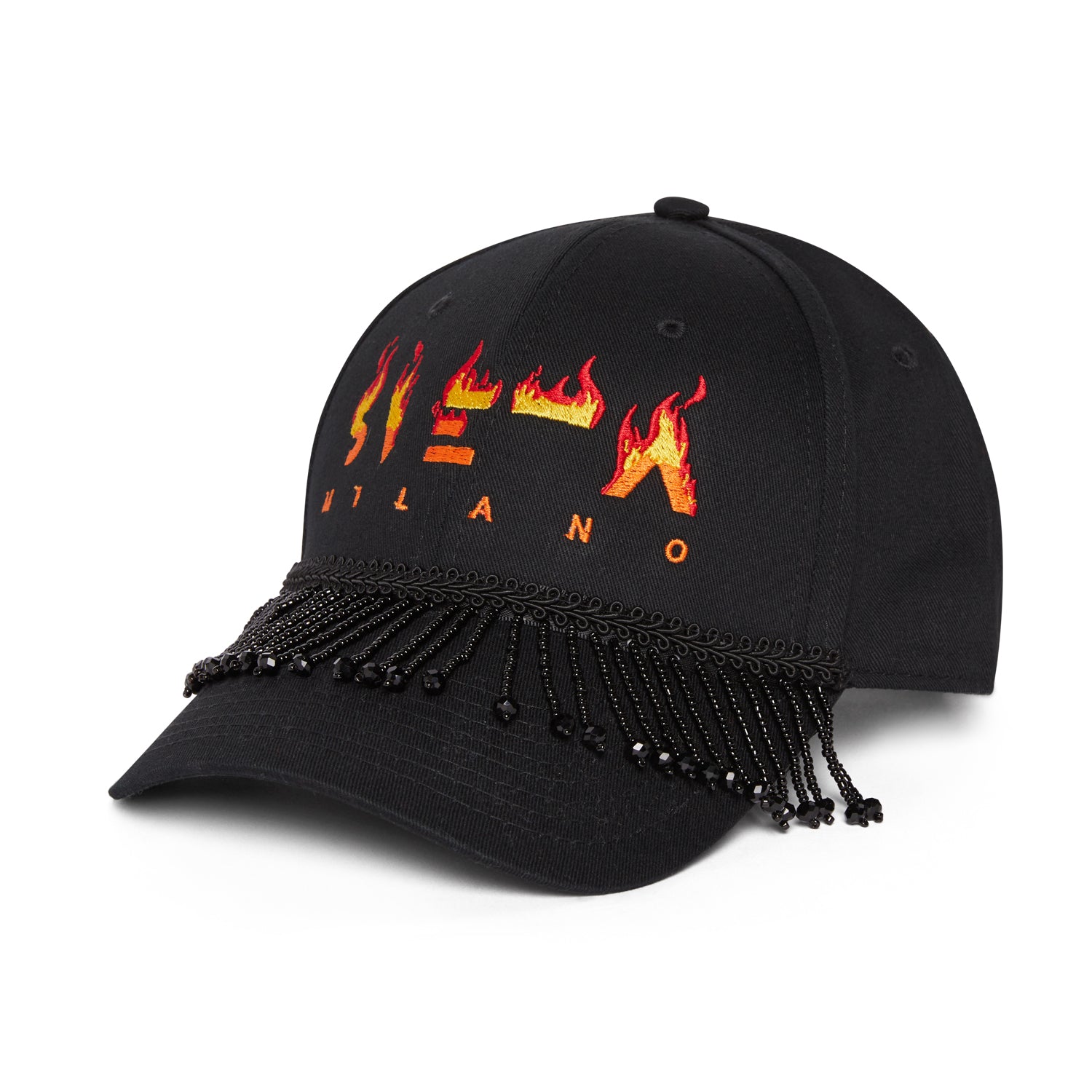 Women’s Black Sanam Baseball Cap One Size Sveta Milano