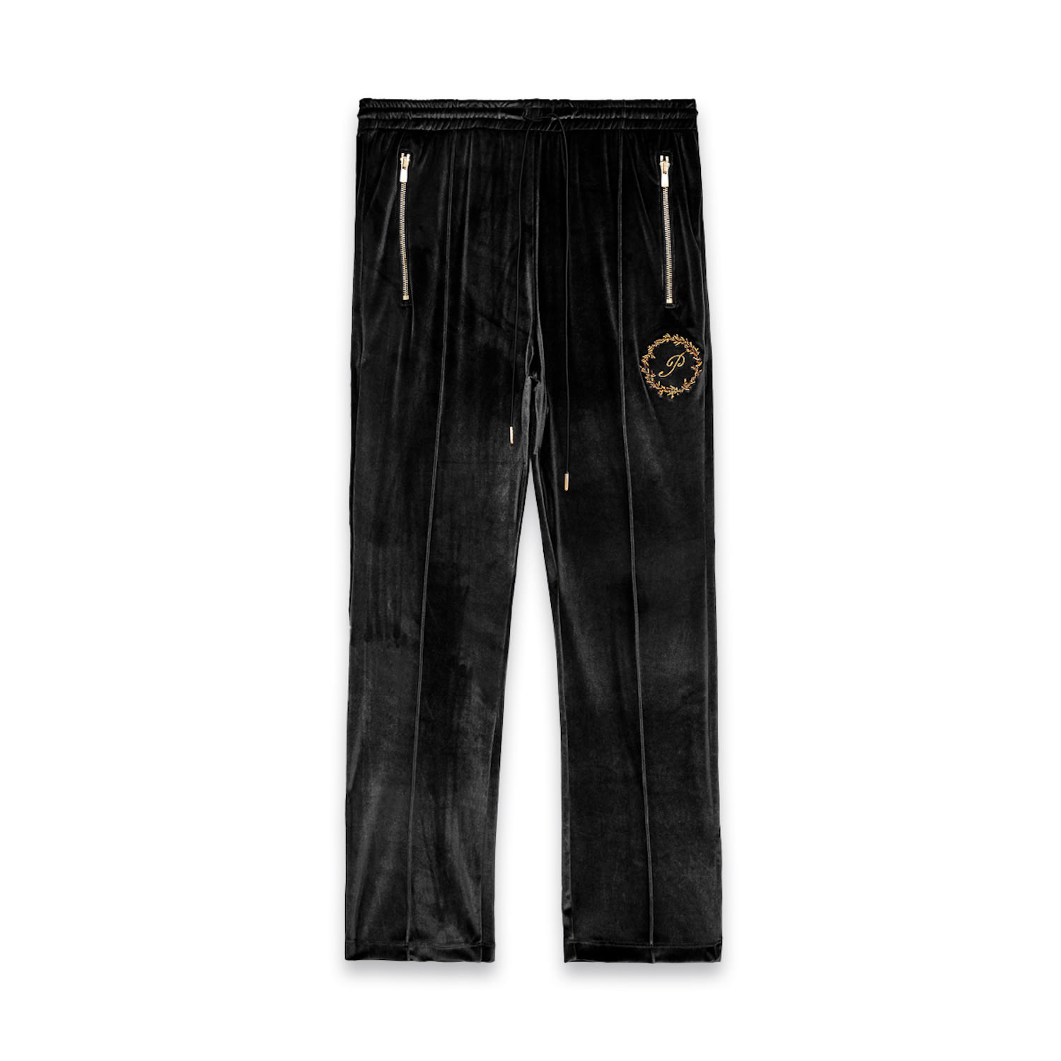 Men’s Pleated Velour Sweatpants-Black Medium Pine Los Angeles