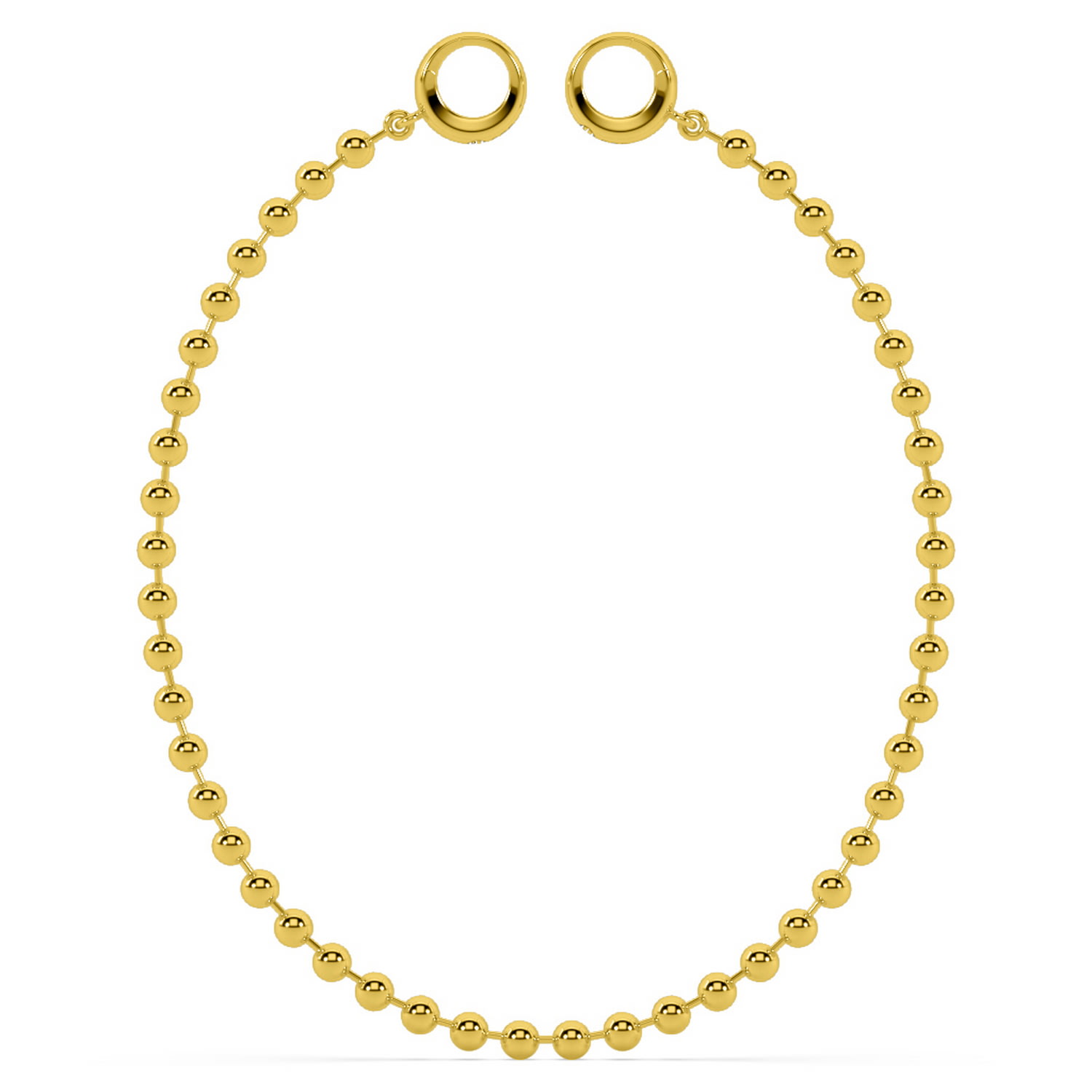 Women’s Maxi Sphere Anklet - Gold Oni Fine Jewelry