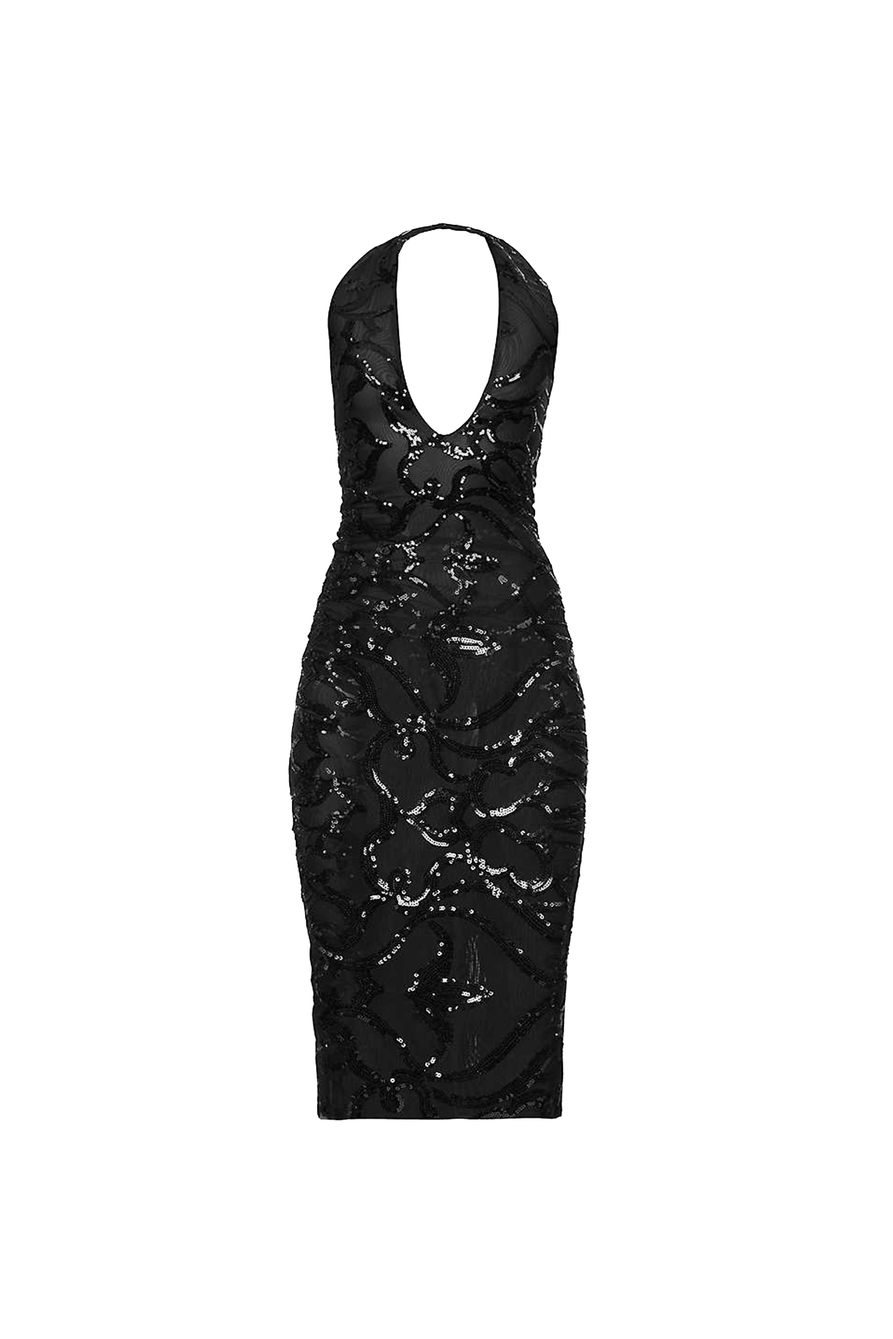 Women’s Dua Black Sequin Midi Dress Small Amy Lynn