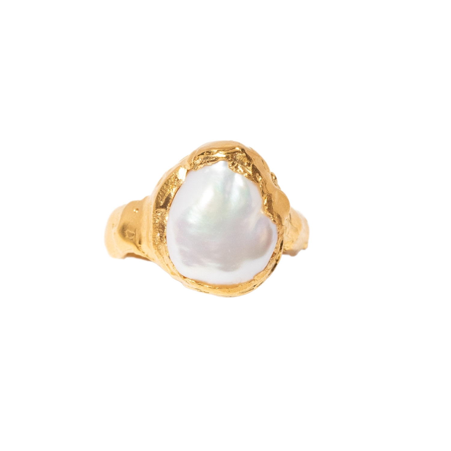 Women’s Gold Mini Aurora Pearl Ring The Bow Jewelry