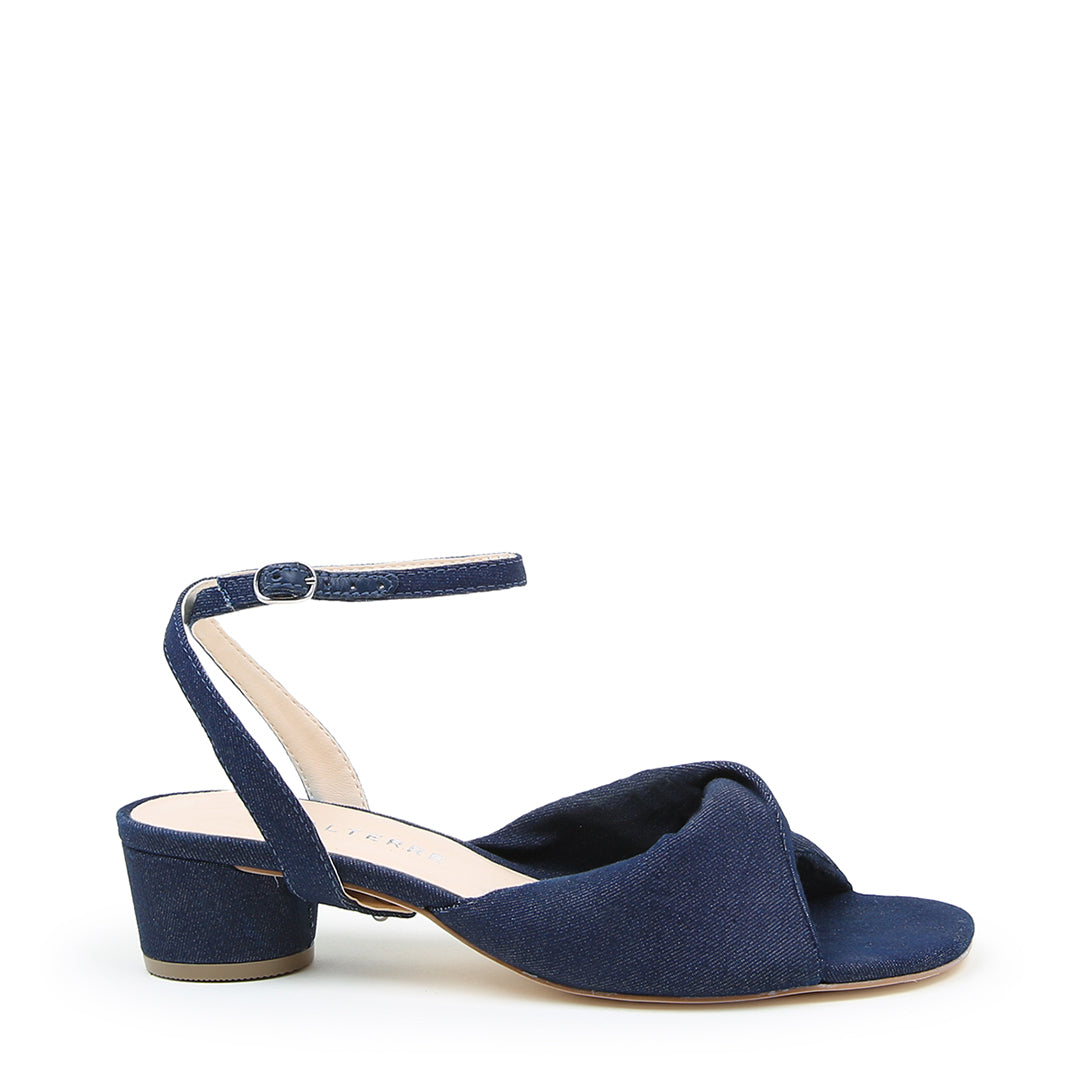 Women’s Blue Recycled Denim Lo Twist Sandal + Marilyn Strap 8 Uk Alterre