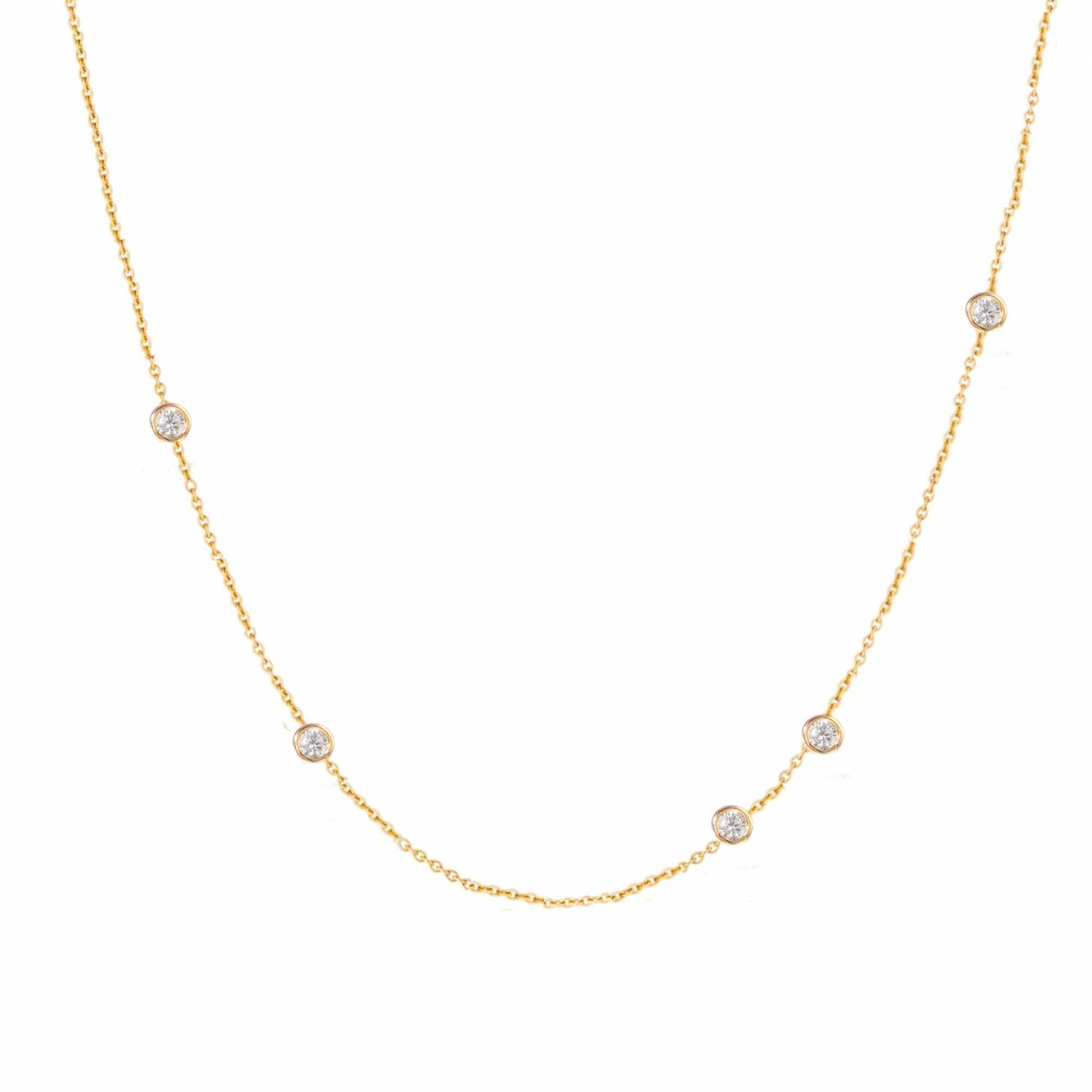 Women’s Gold Reach For The Stars Diamond Station Necklace Lily Flo Jewellery