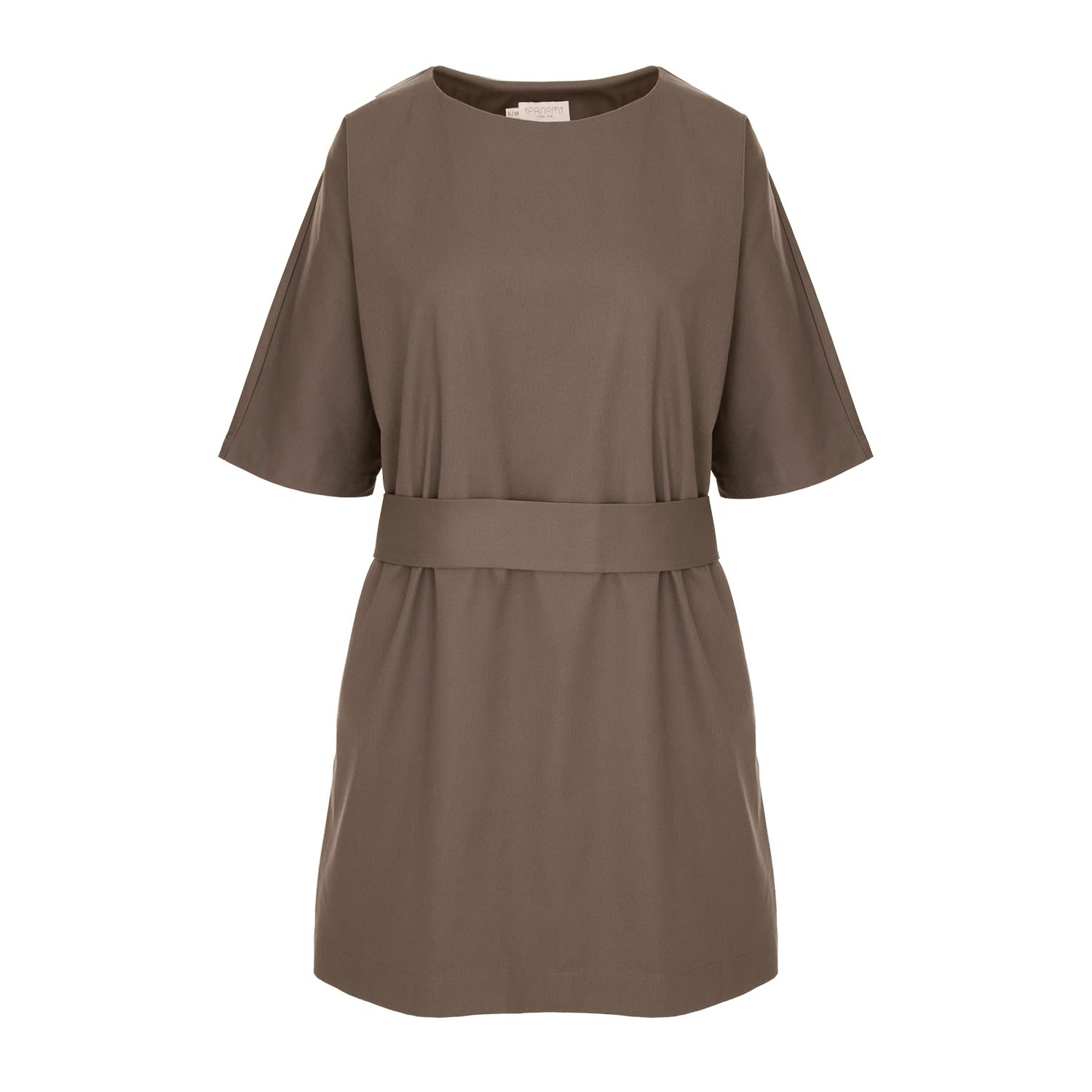 Women’s Raglan Sleeve Cotton Twill Midi Dress - Grey S/M Ipanomi