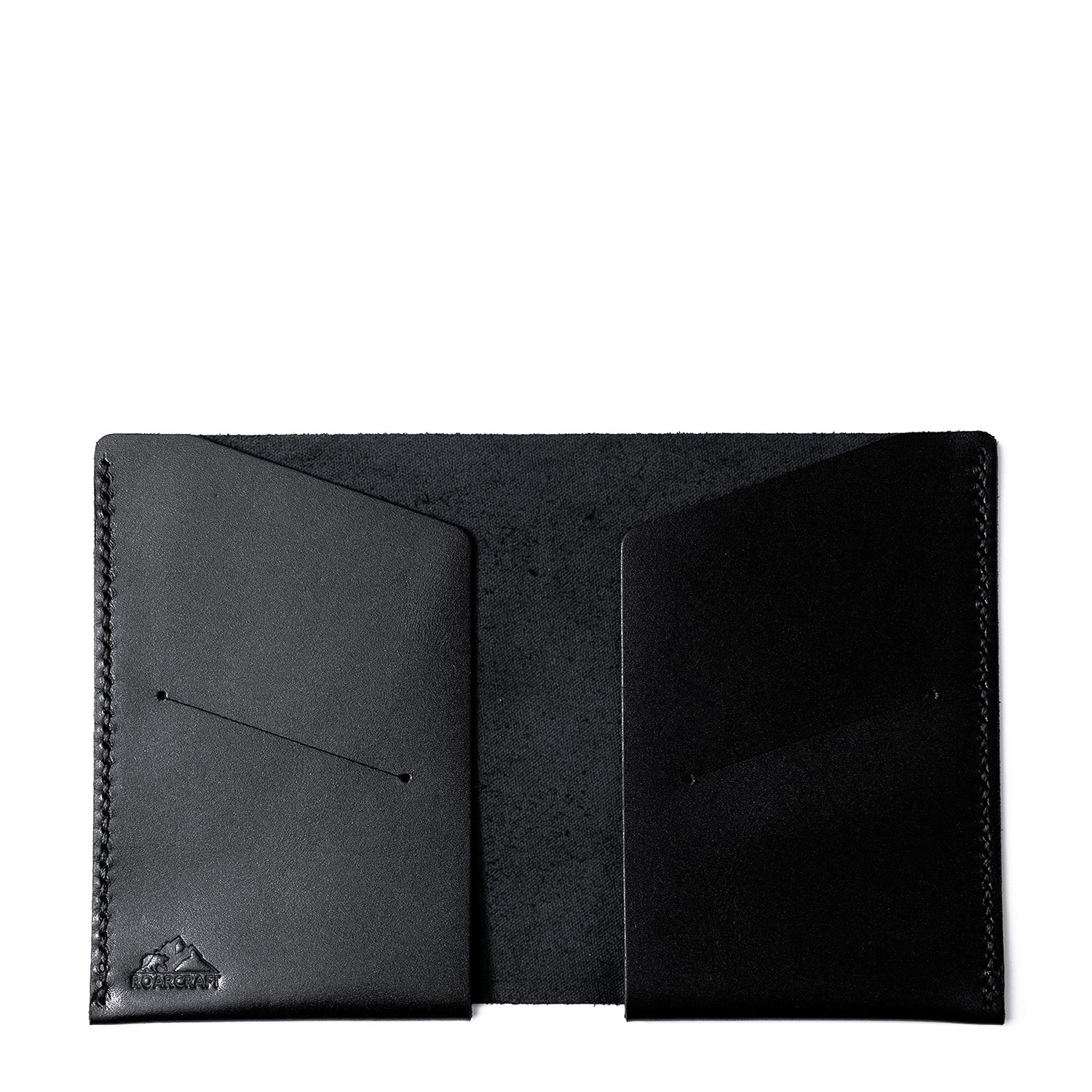 Women’s Leather Passport Sleeve - Teos - Black Roarcraft