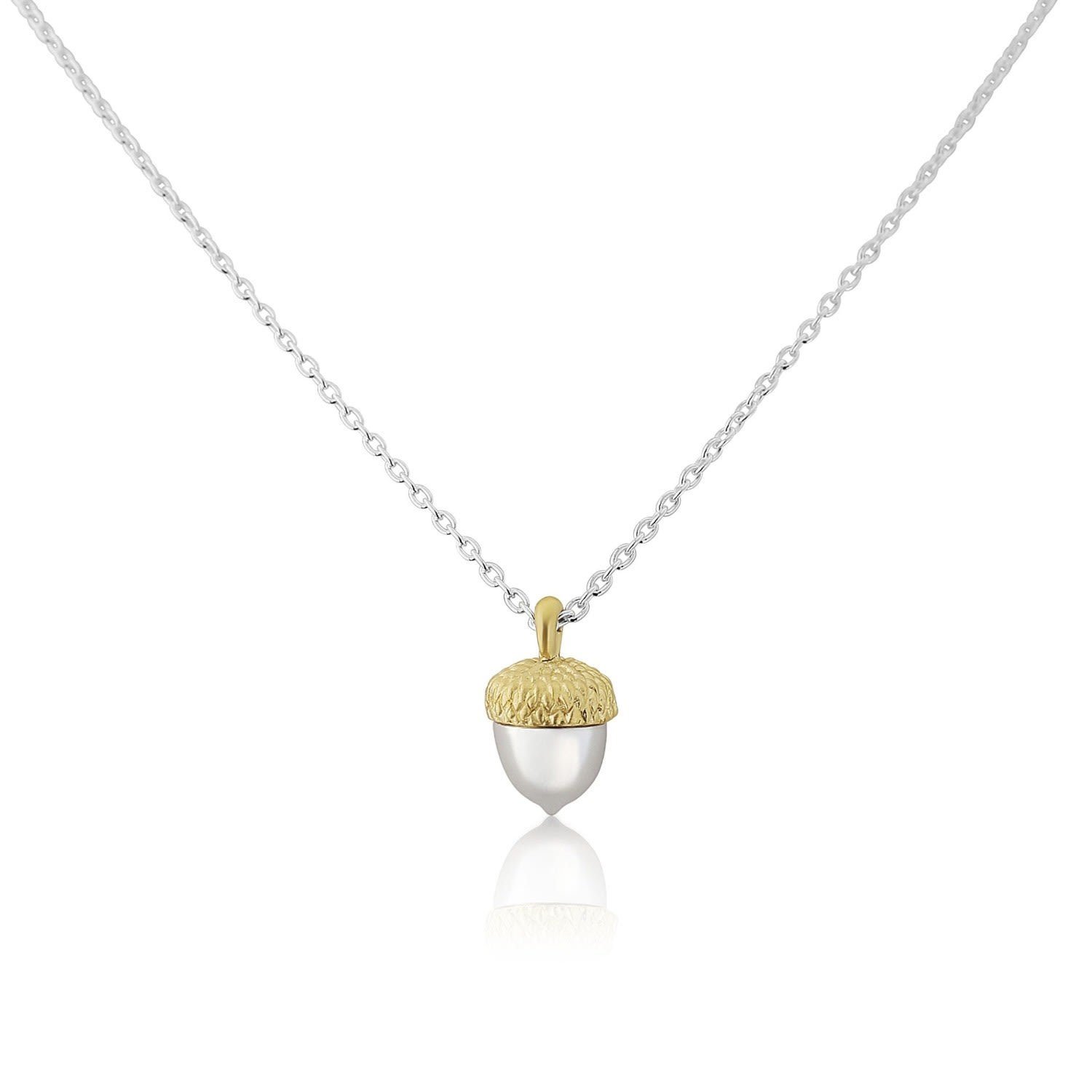 Women’s Gold / Silver Sherwood Silver & Gold Acorn Necklace Auree Jewellery