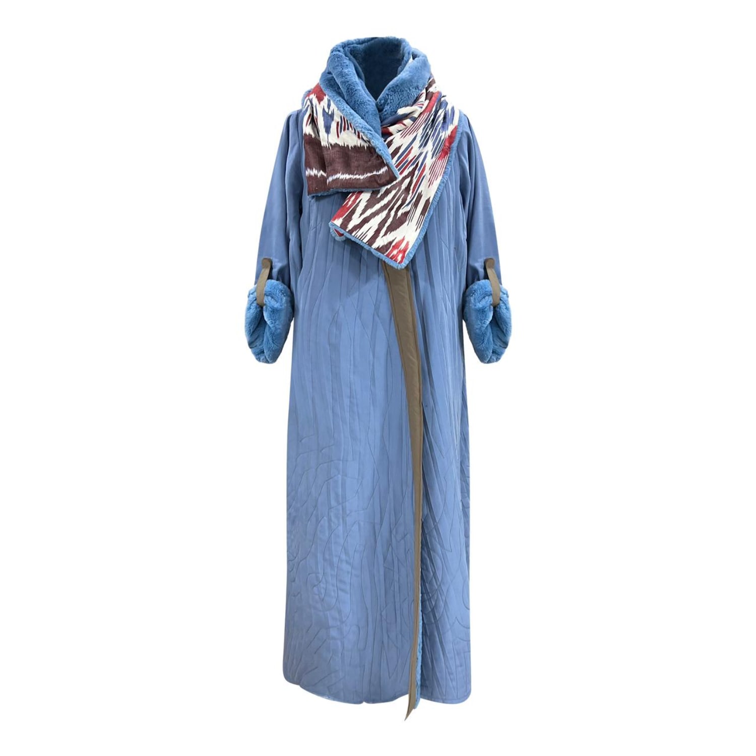 Women’s Blue Traditional Farwa Maxi Coat S/M Rana Ismail