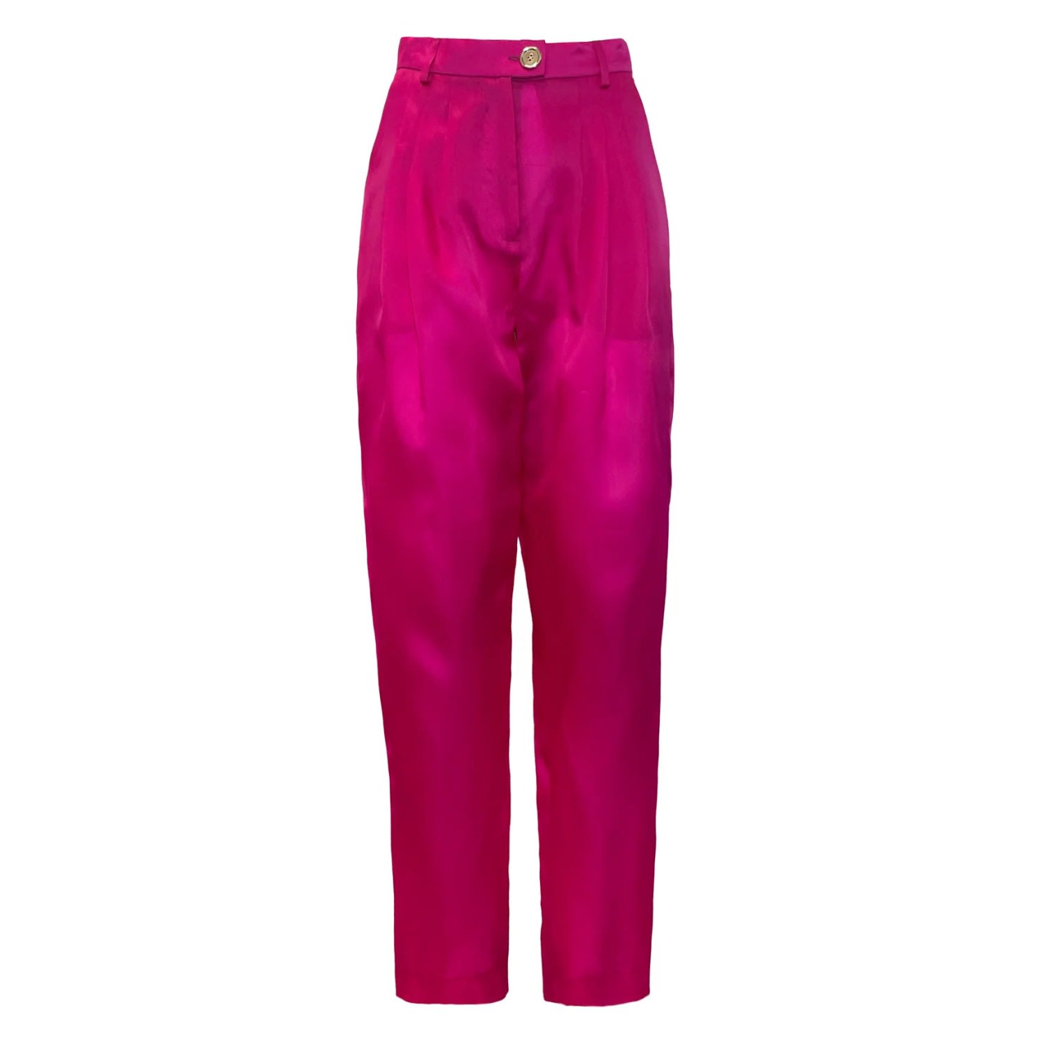Women’s Pink / Purple The Silk Aubrey Trouser - Royal Pink Large Undra Celeste New York