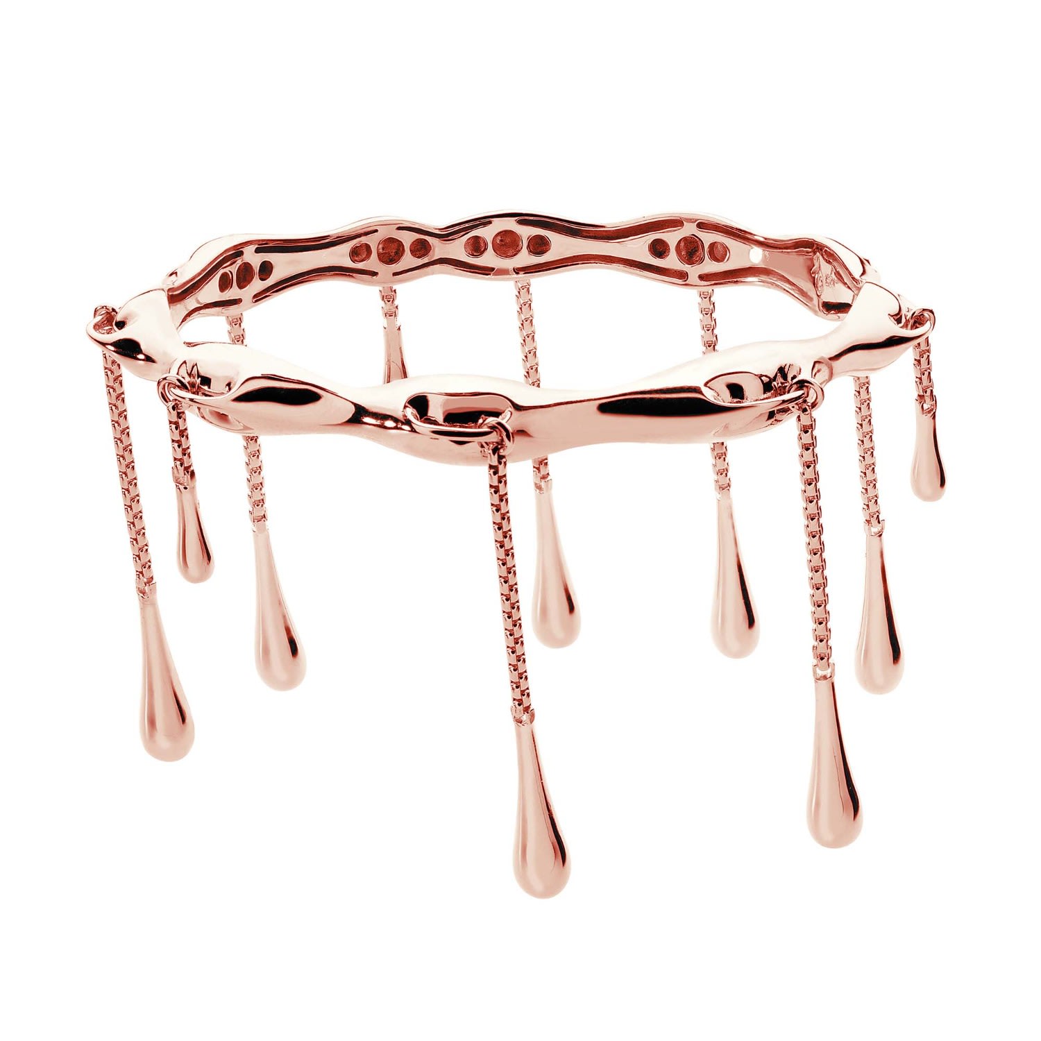 Women’s Drop Bangle In Rose Gold Vermeil Lucy Quartermaine