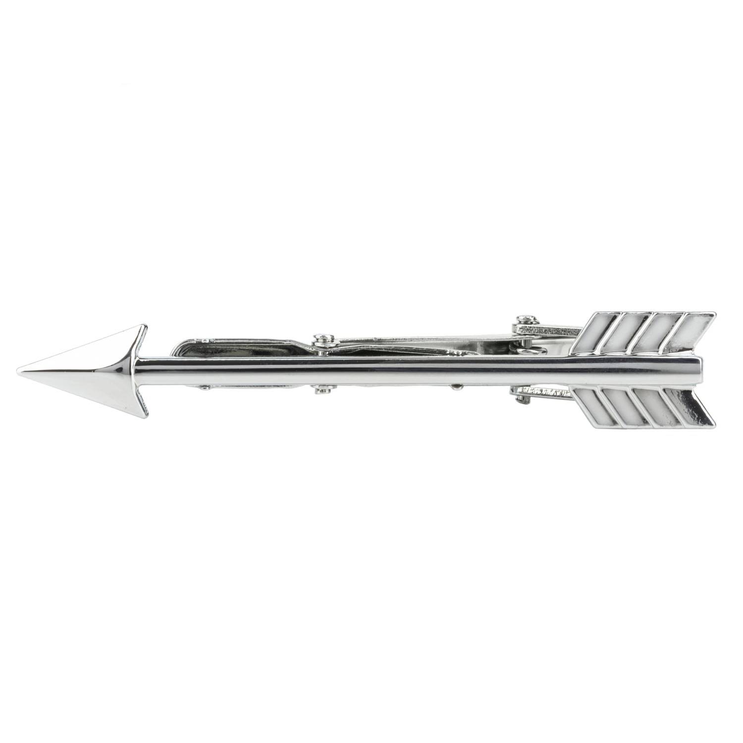 Arrow Mens Tie Clip Silver Latelita