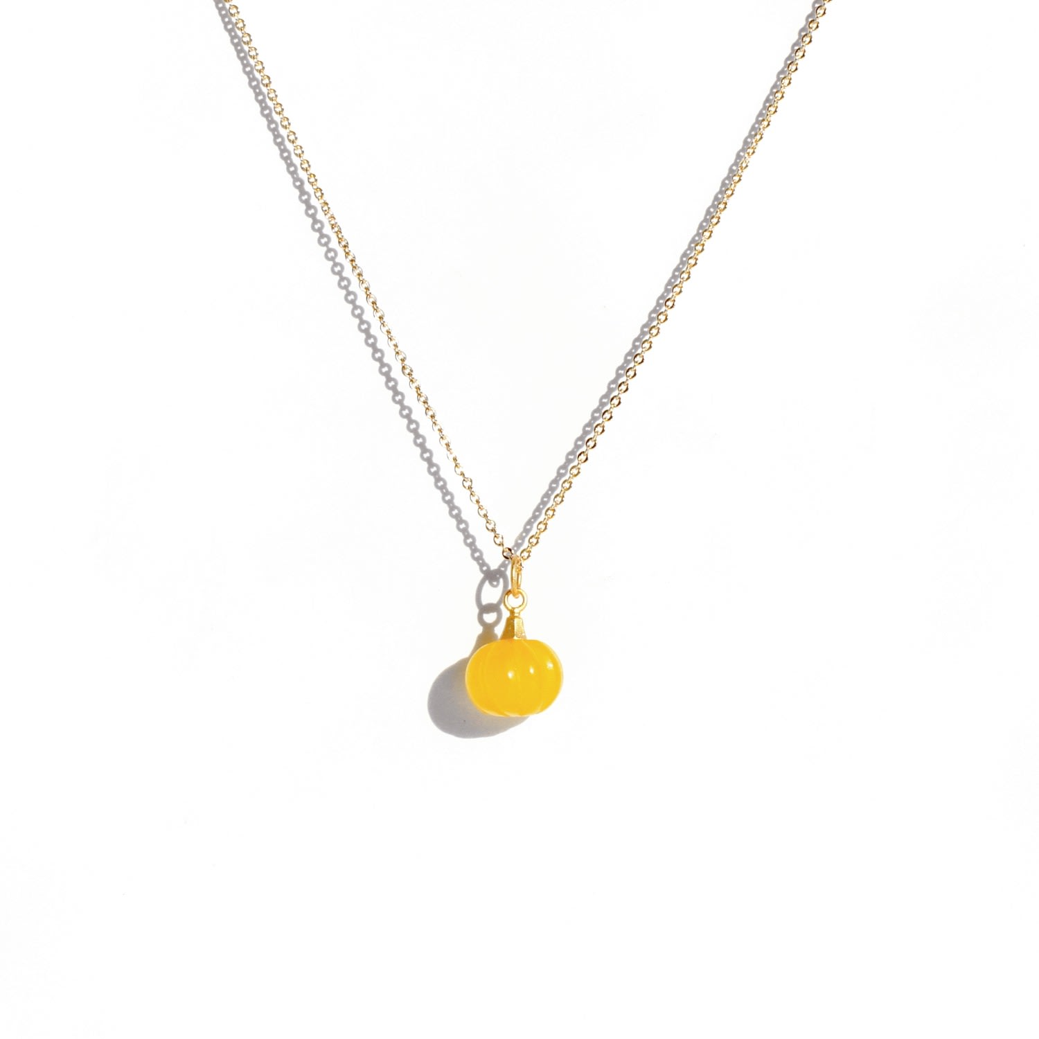 Women’s Yellow / Orange Jade Pumpkin Pendant Necklace I’mmany London