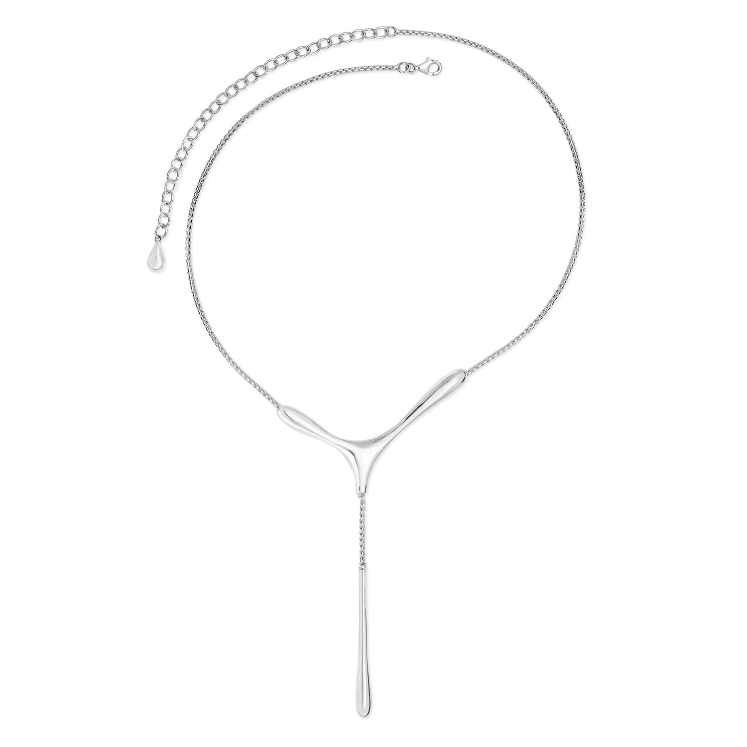 Women’s Silver One Drop Necklace With Chain Lucy Quartermaine