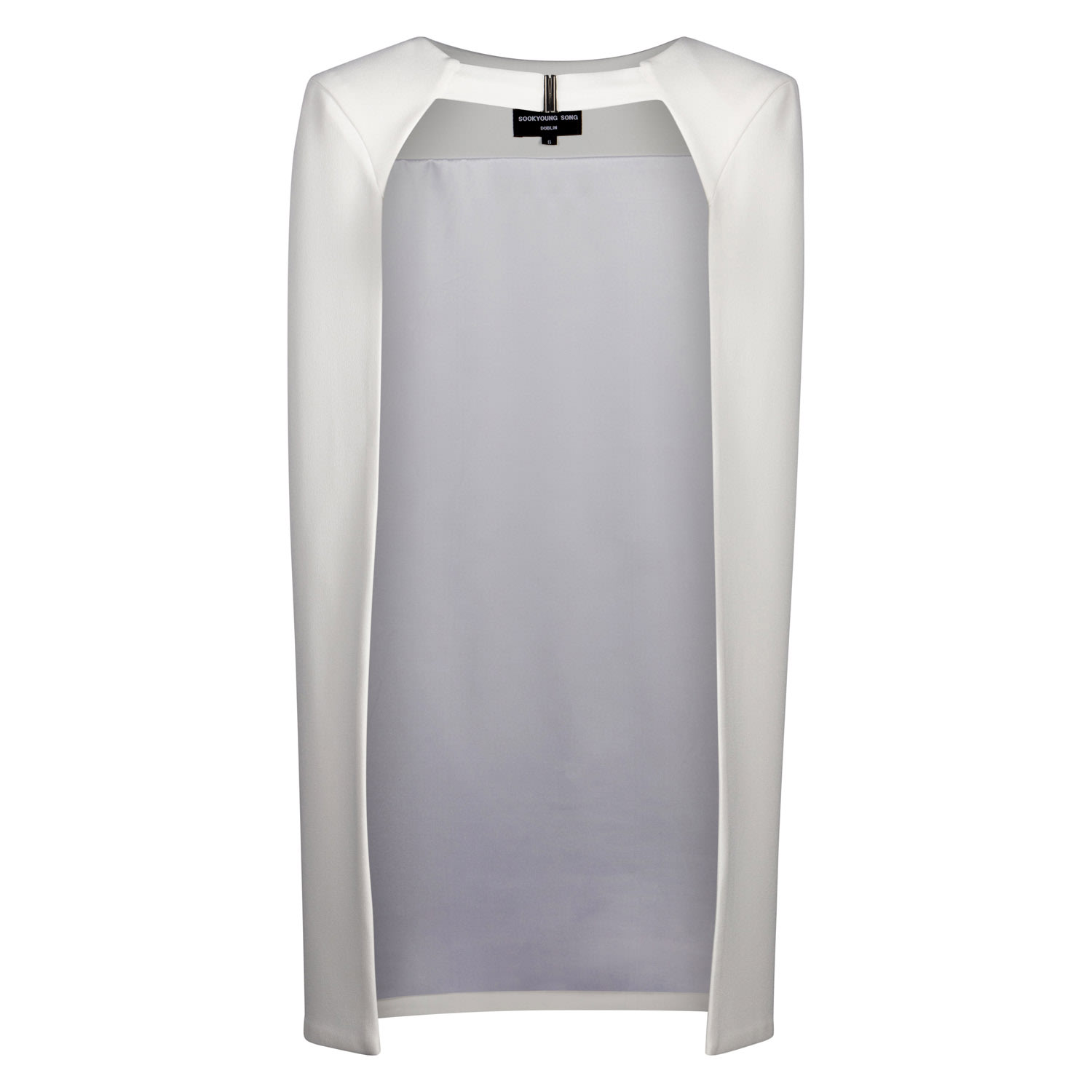 Women’s White Tailored Crepe Cape Medium Sookyoung Song