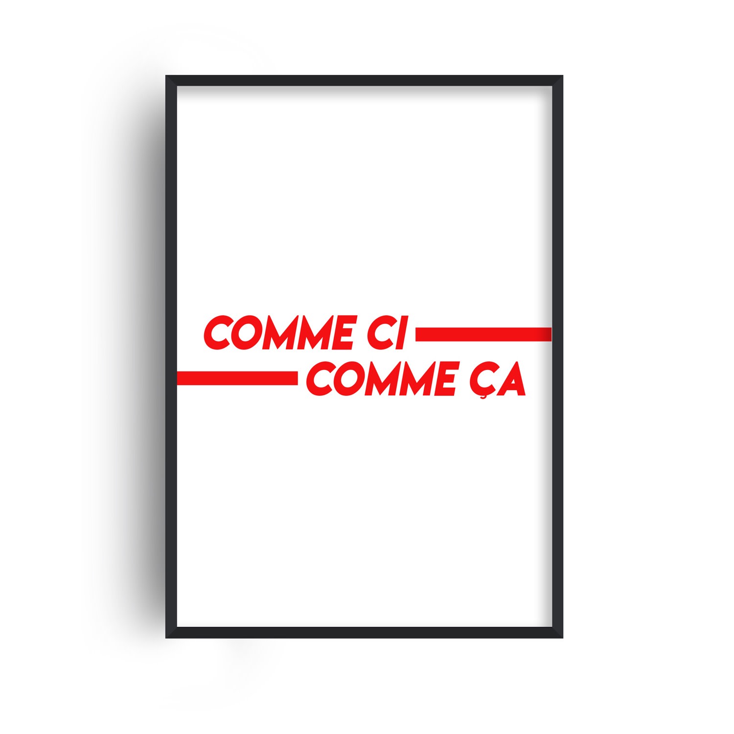 Comme Ci Comme Ã‡a Red French Retro GiclÃ©e Art Print A2 420 X 594Mm Fanclub