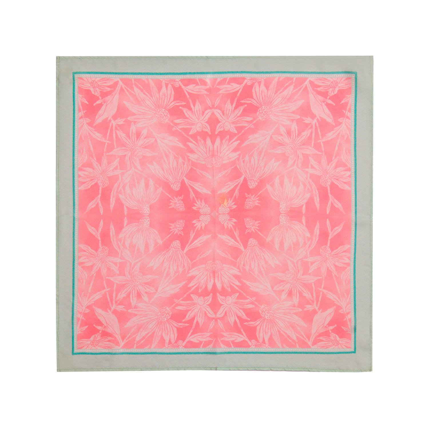 Neutrals Etched Flowerets Pink Silk Scarf For Women Meraki Unlimited