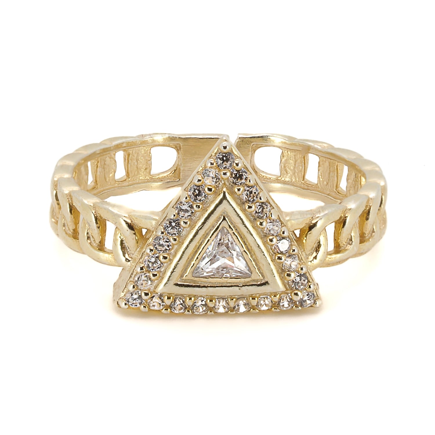 Women’s Gold Vermeil Diamond Ring - Gold Ebru Jewelry