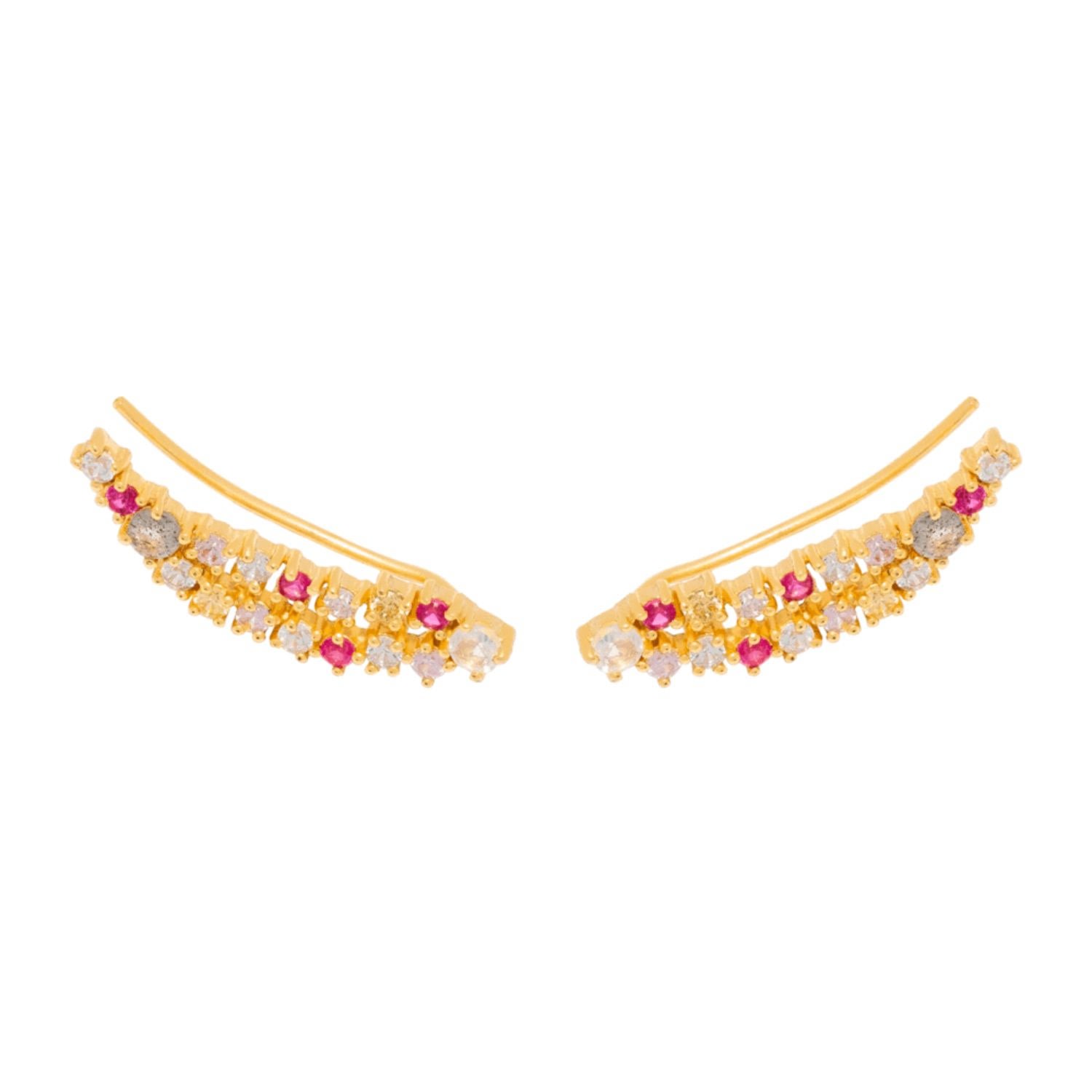 Women’s Rose Gold / Gold / White Sauvage Flower Climber Lavani Jewels