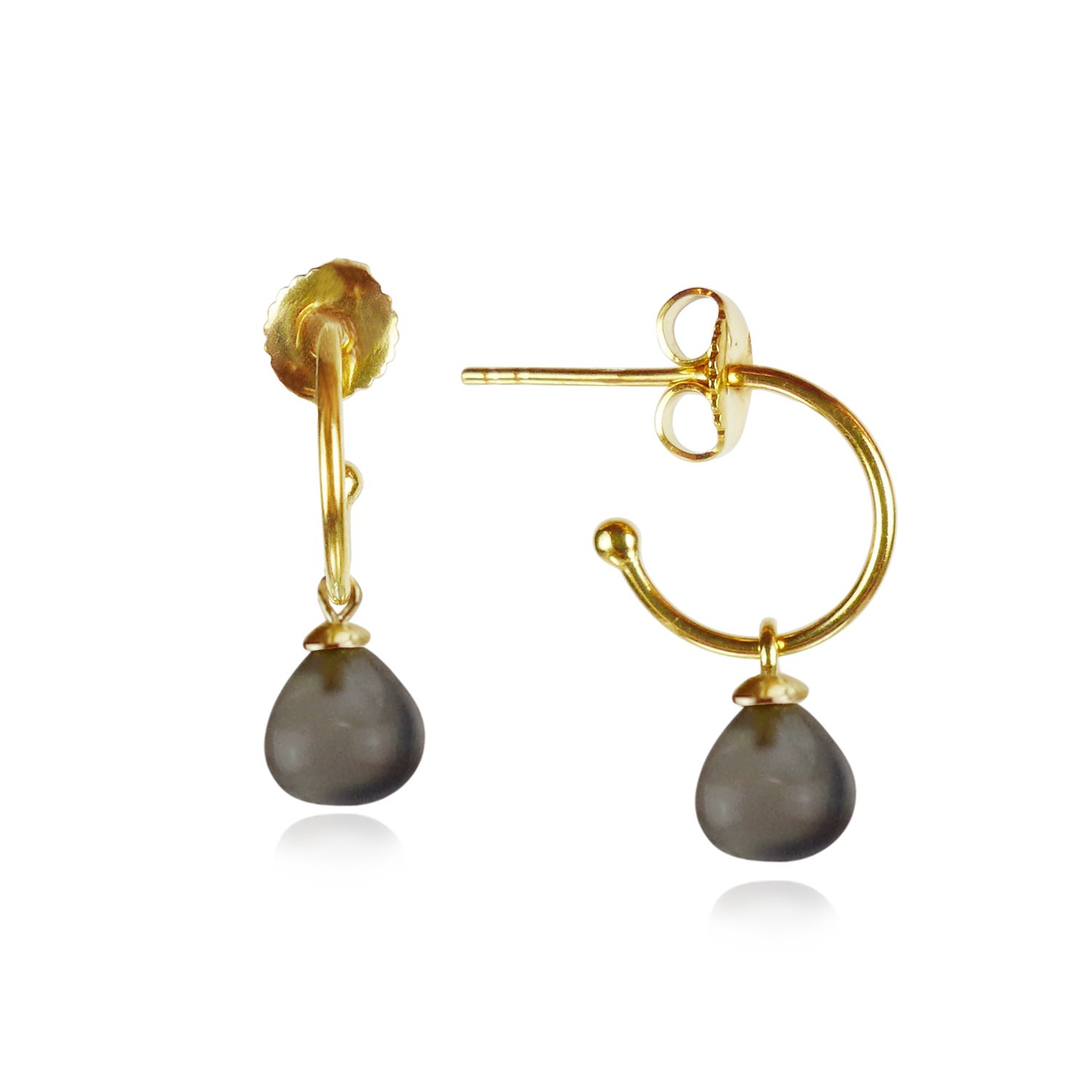 Women’s Grey Moonstone Drop Earrings Mounir London