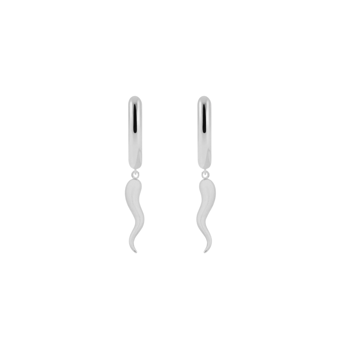 Women’s Silver Chilli Hoop Earrings The Messy Archive