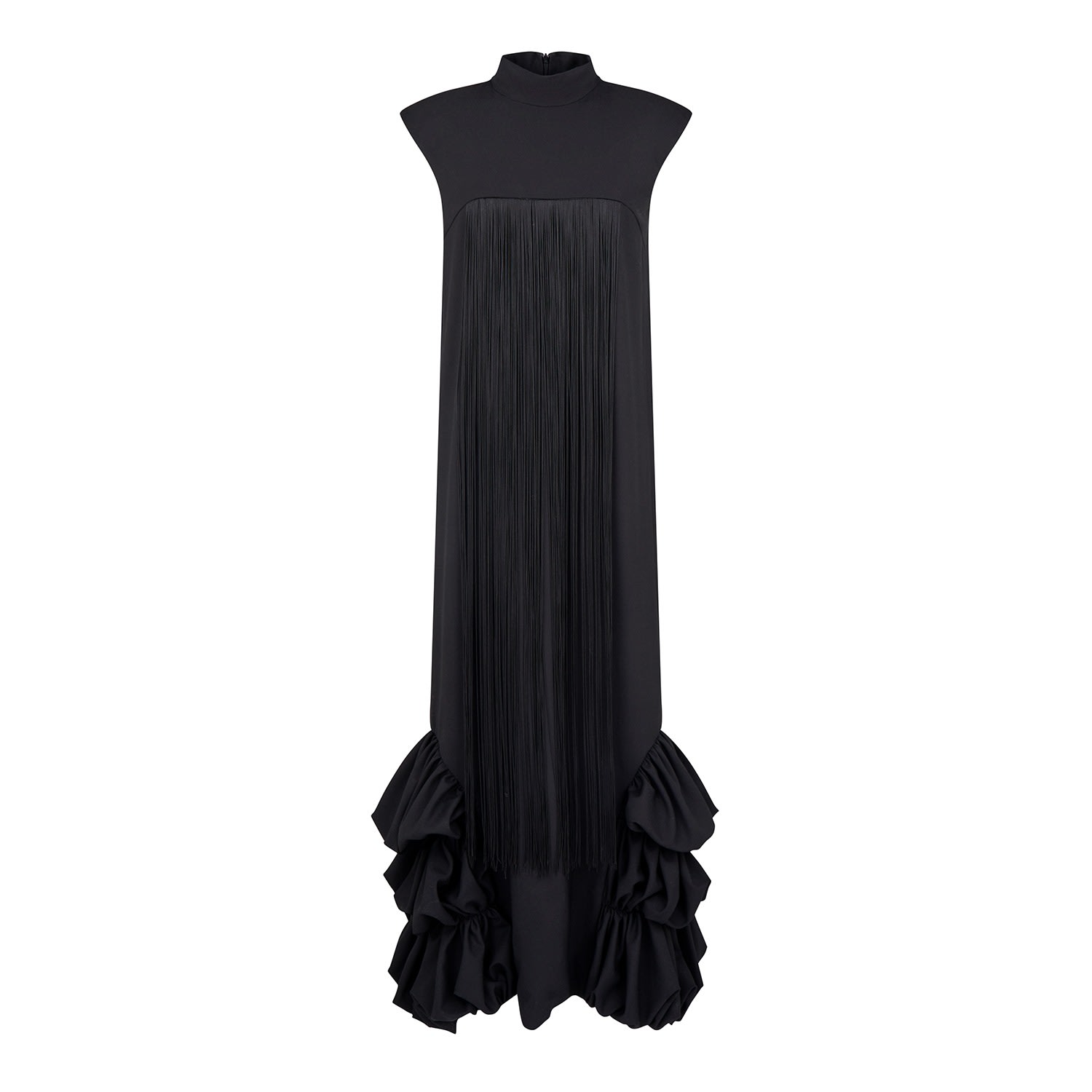 Women’s Long Fringed Dress Extra Small Ama the Label