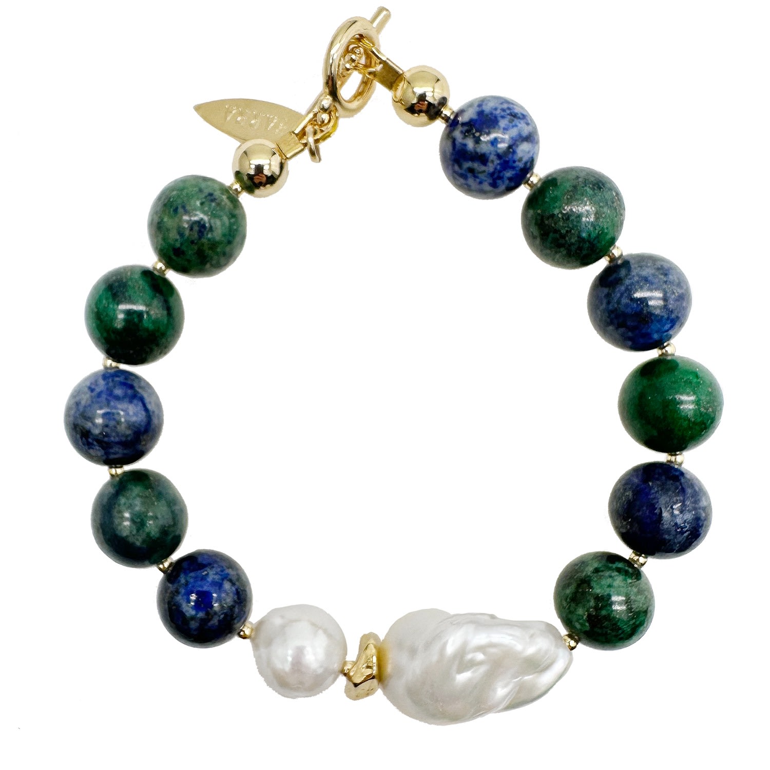 Women’s Green Phoenix Lapis With Baroque Pearls & Freshwater Pearl Bracelet Farra