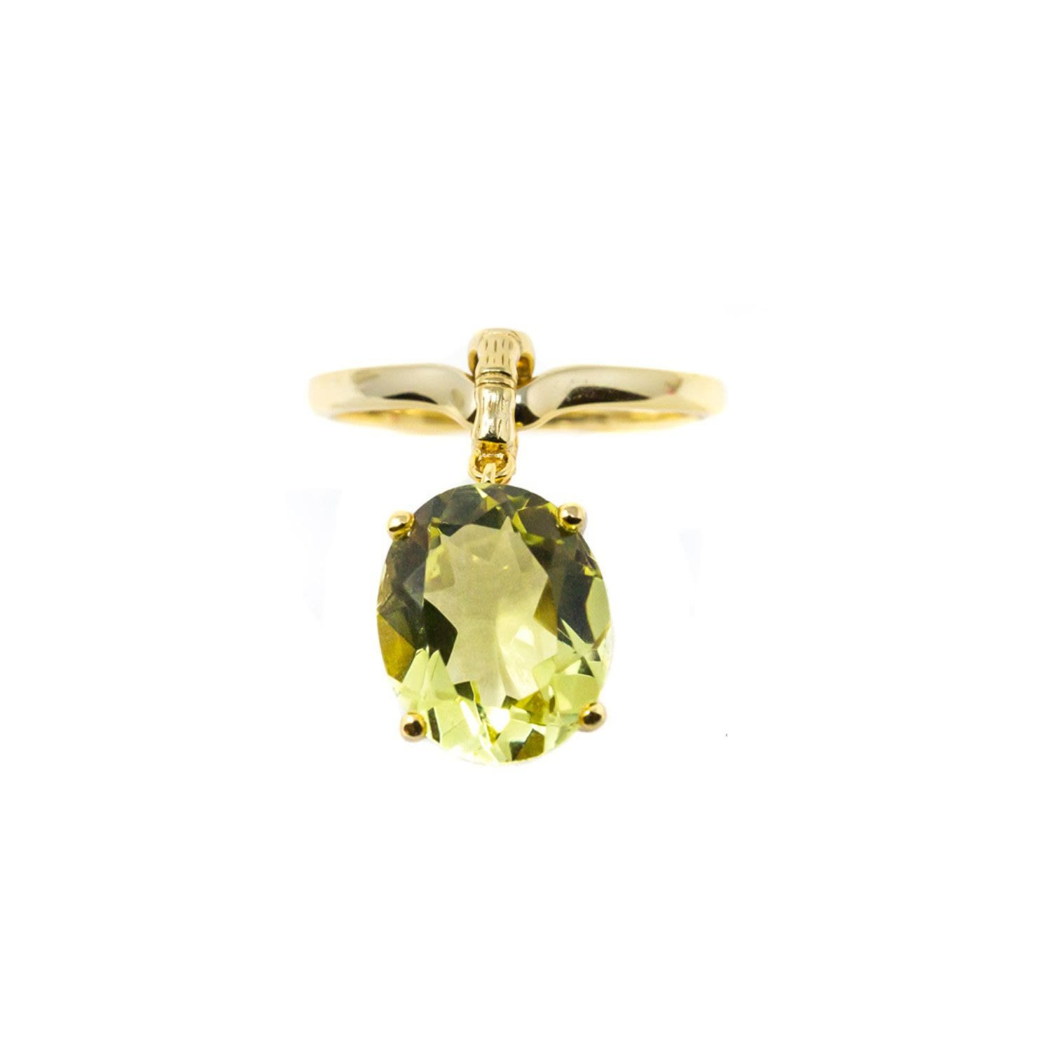 Women’s Crystalis Dancer Ring- Lemon Quartz, Gold Nasi Silver