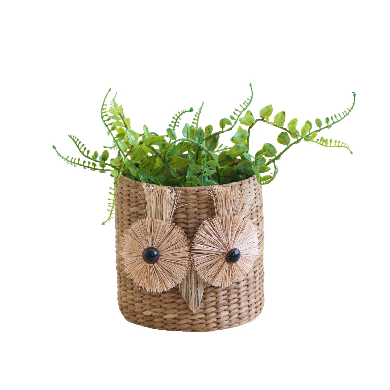 Neutrals Owl Seagrass Basket Planter - Animal Planter Likhâ