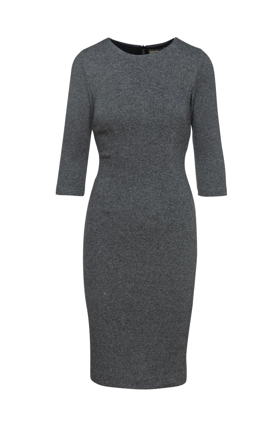 Women’s Grey Fitted Knit Dress Extra Large Conquista