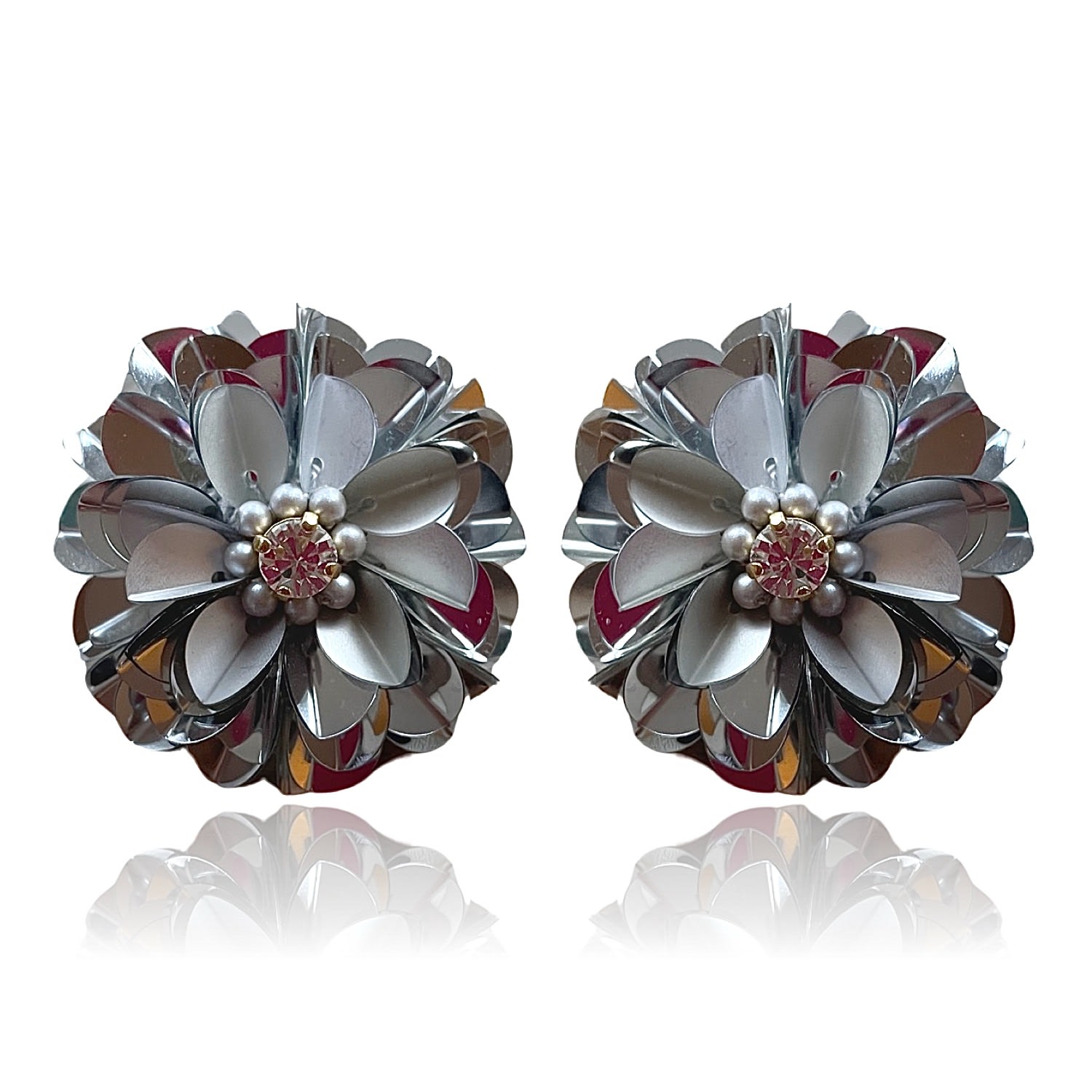 Women’s Blossom Studs Silver Two Tone Pinar Ozevlat