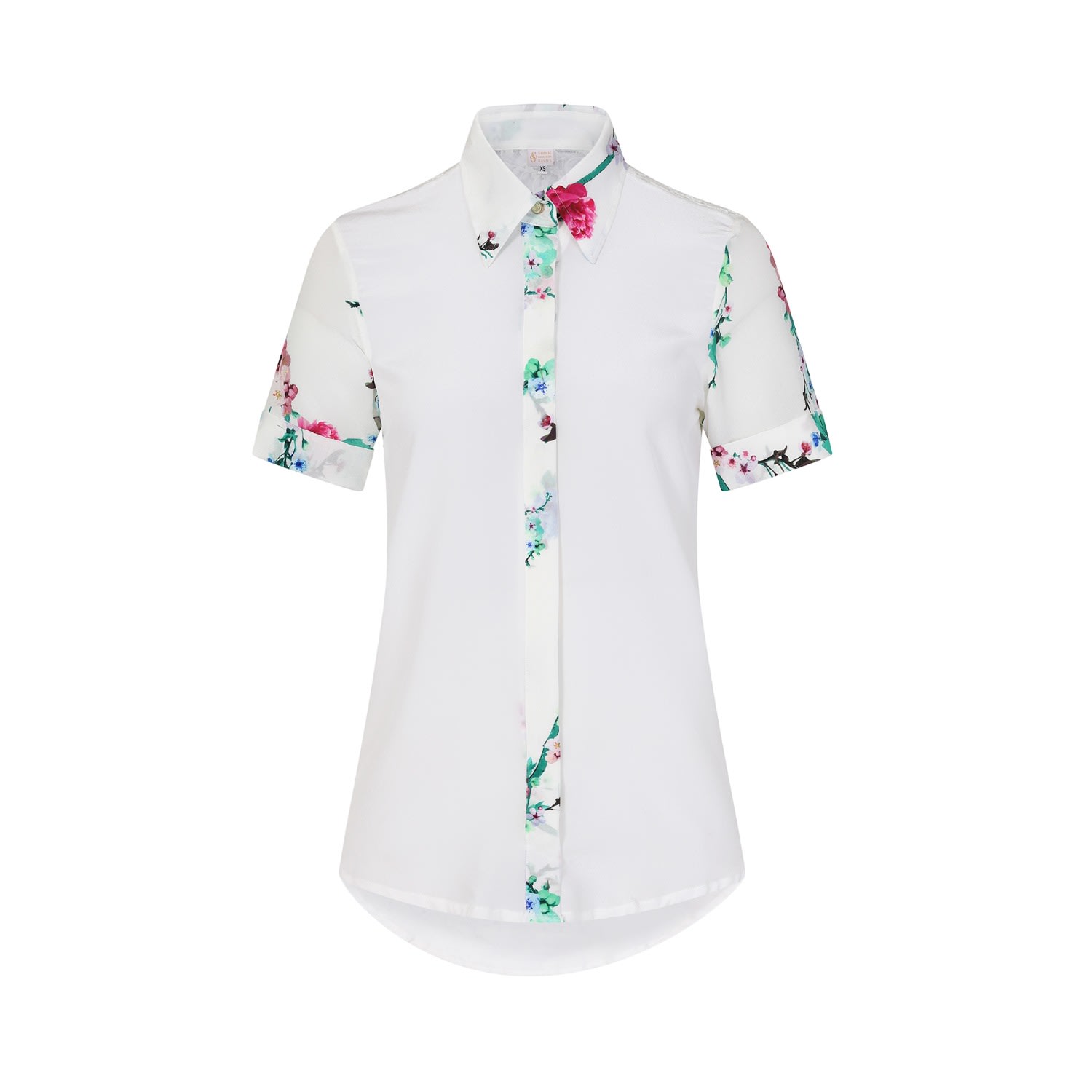 Women’s White Blossom Silk Shirt Extra Small Sophie Cameron Davies