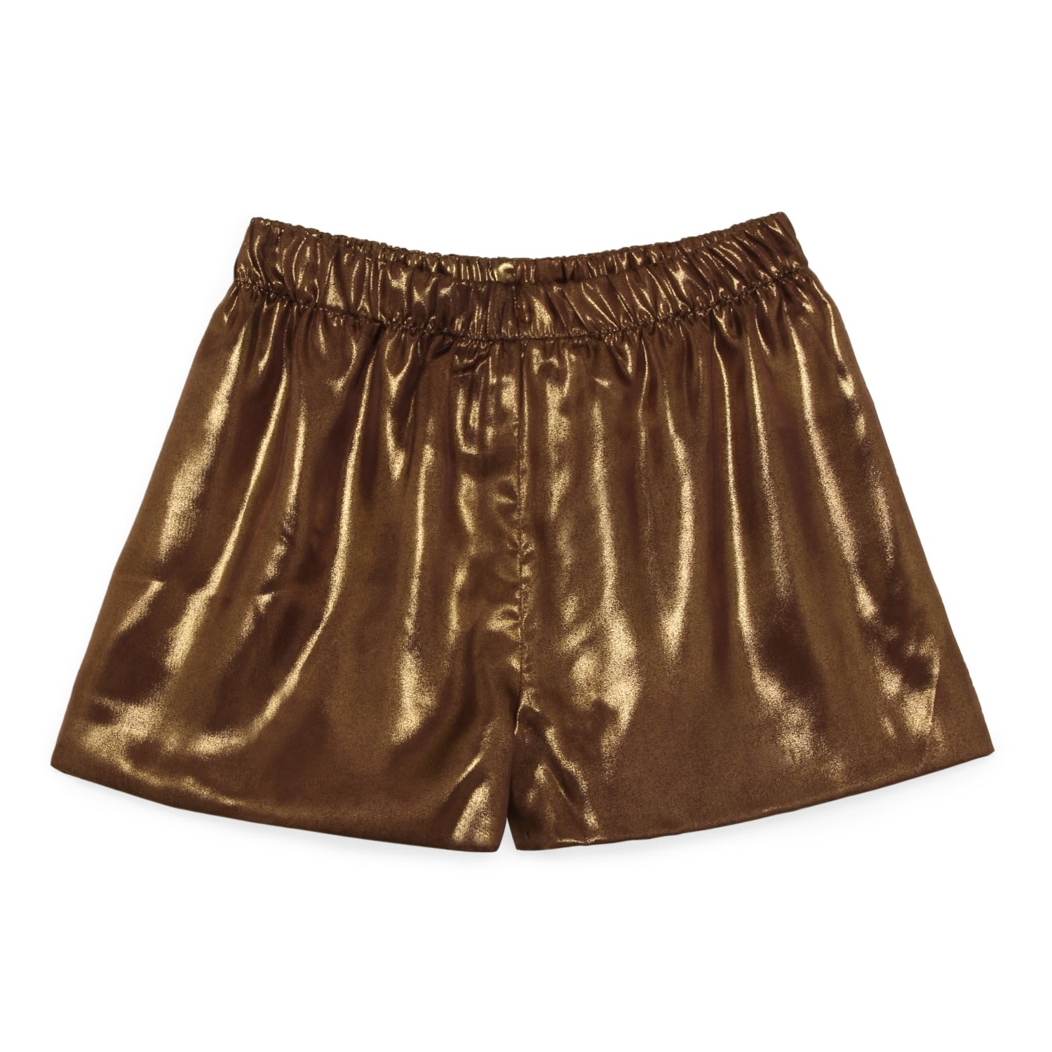 Gold / Brown Raya Bronze Metallic Shorts Small La Fixé