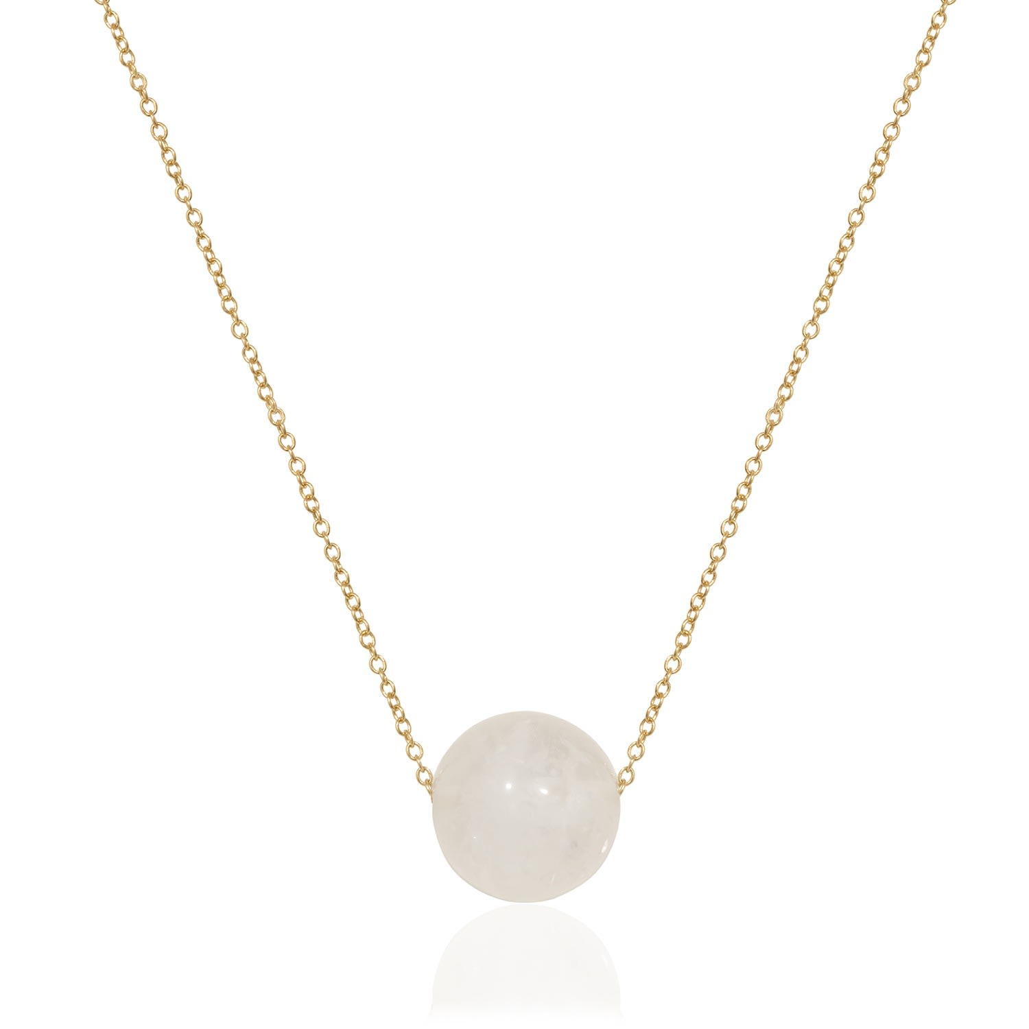 Women’s Gold Sphere Necklace A Weathered Penny