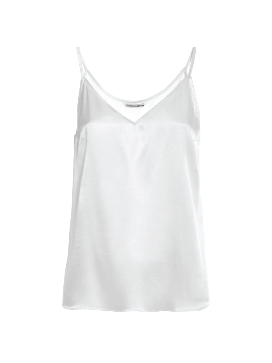 Women’s White Anna Silk Top Small Helene Galwas