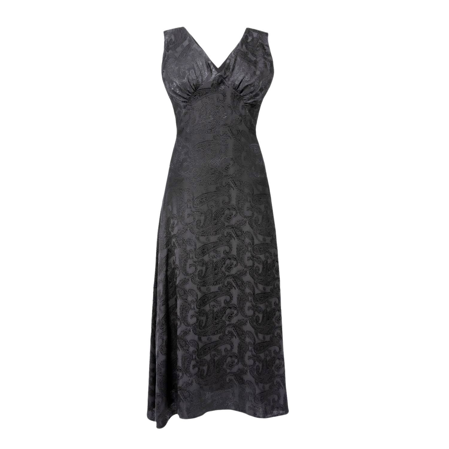 Women’s Black Ellie Silk Jacquard Dress Small Numbat