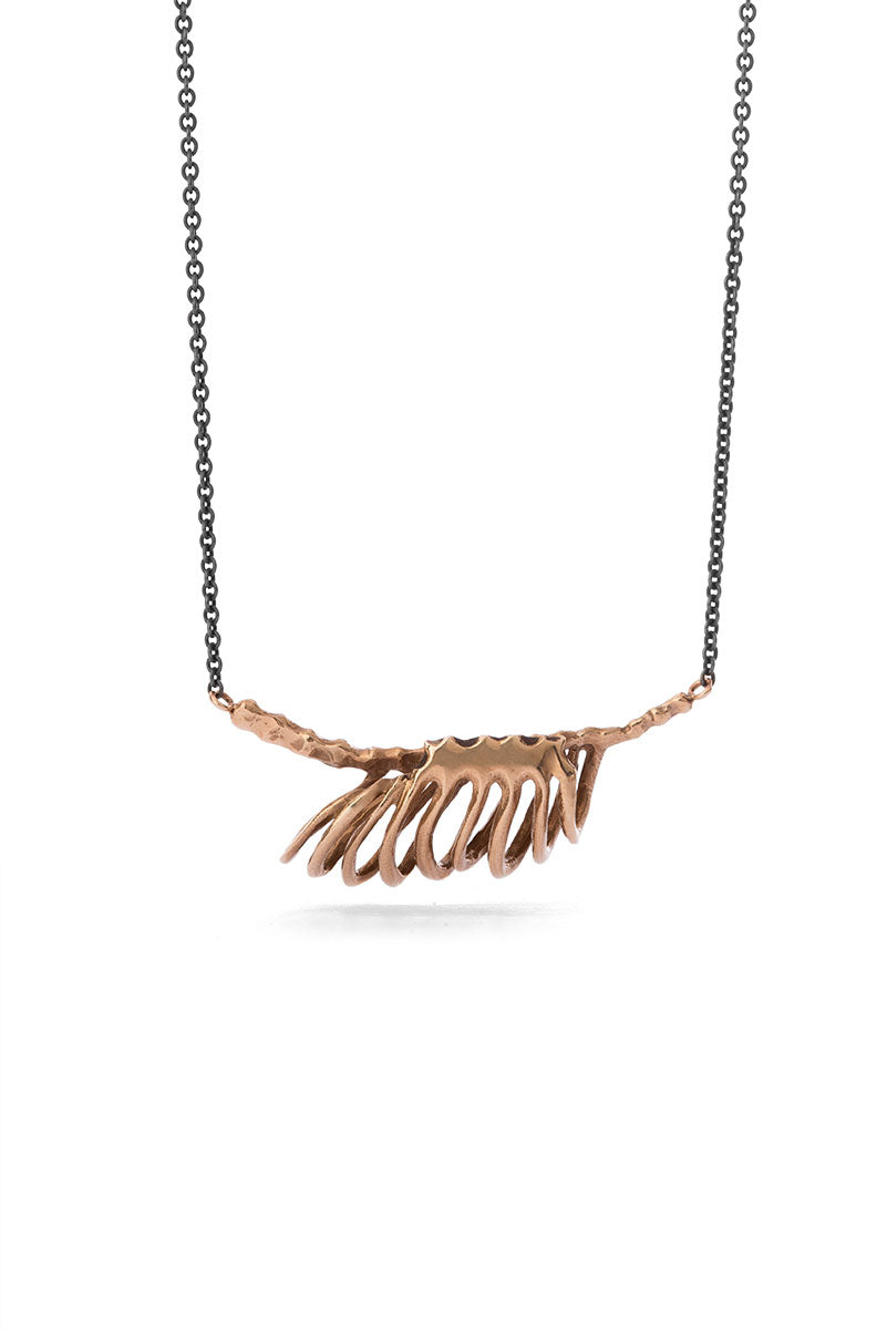 Women’s Gold / Silver Milagros - Necklace - Bronze Rib Cage Orrifinn Jewels