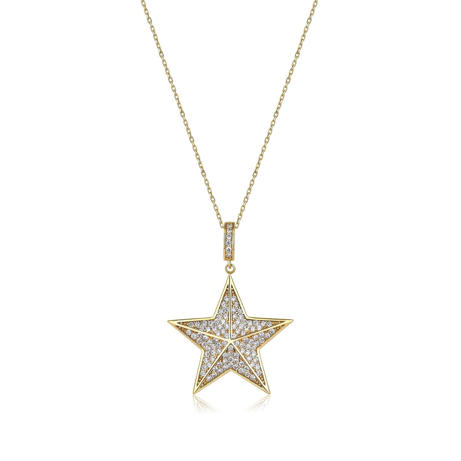 Women’s Sitare Star Necklaces In Sterling Silver With Gold Plated Odda75