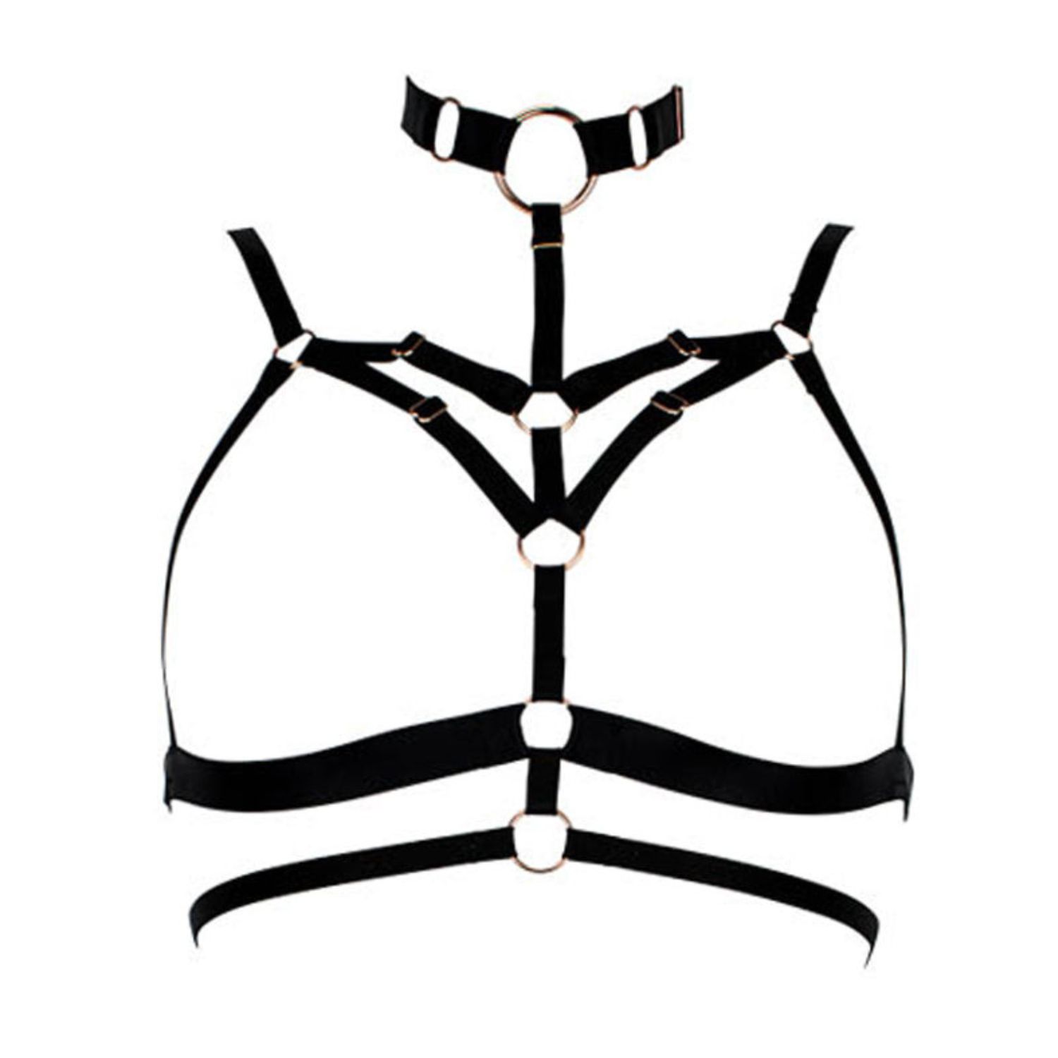 Women’s Black / Silver Mercy Collar Harness Silver S/M Malice Lingerie