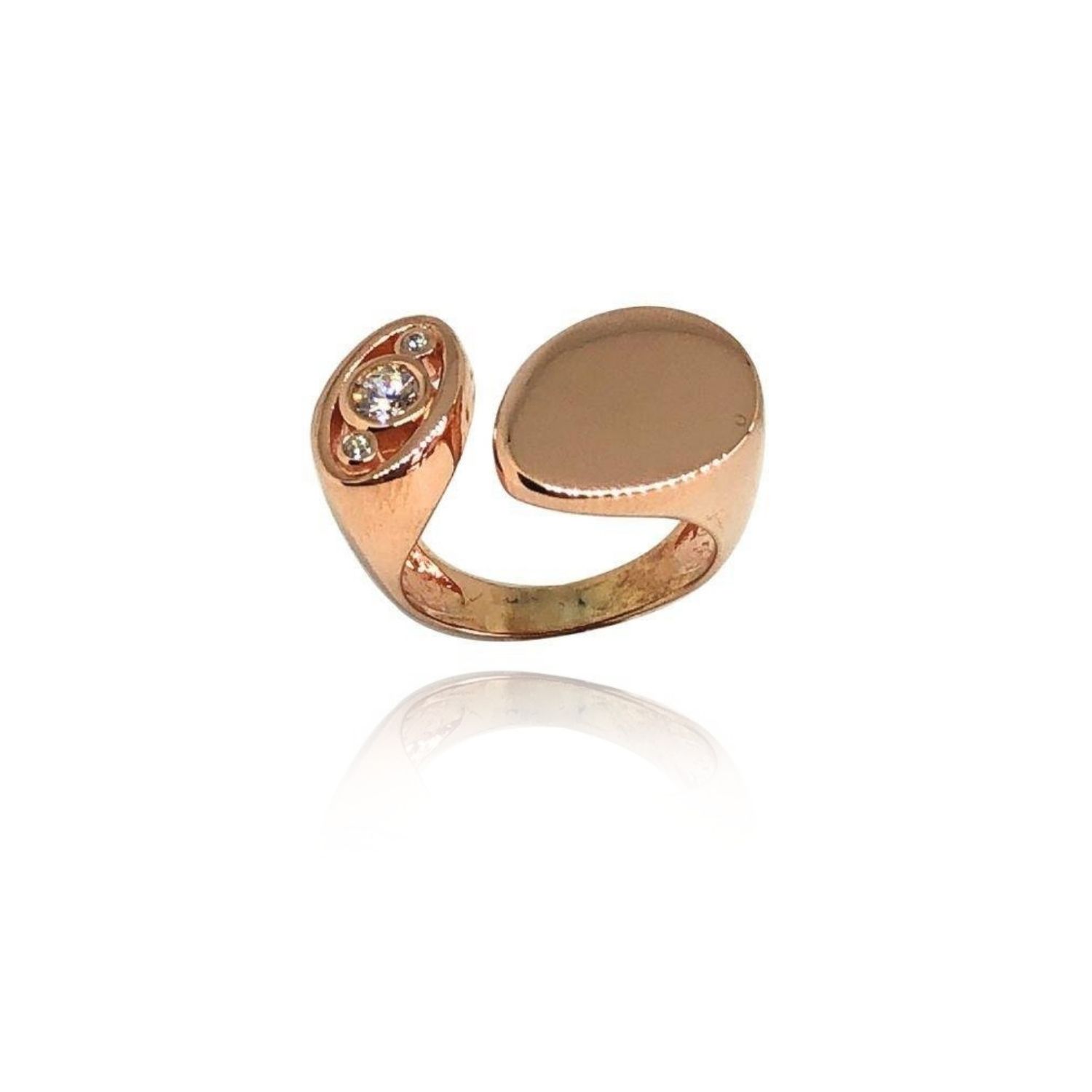 Women’s Bombay Stone Ring Rose Gold Linya Jewellery