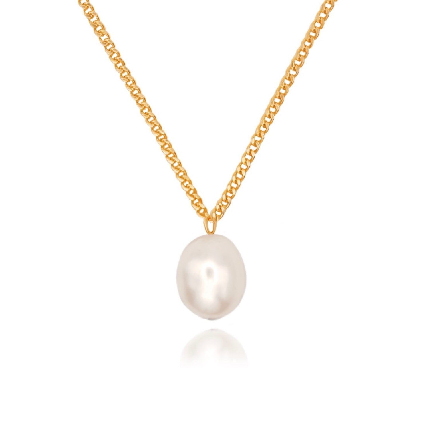 Women’s Gold / White AurÃ©lie Gold Filled Pearl Pendant Necklace - 20 Inches Midori Jewelry Co.