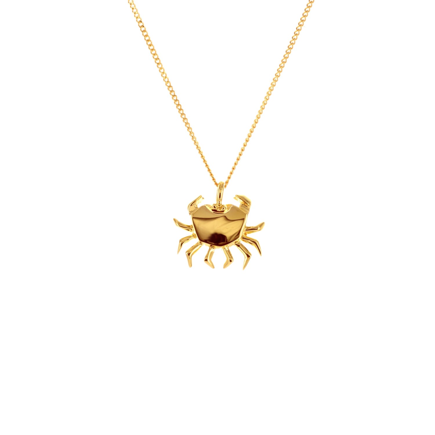 Women’s Mini Crab Necklace Gold Origami Jewellery