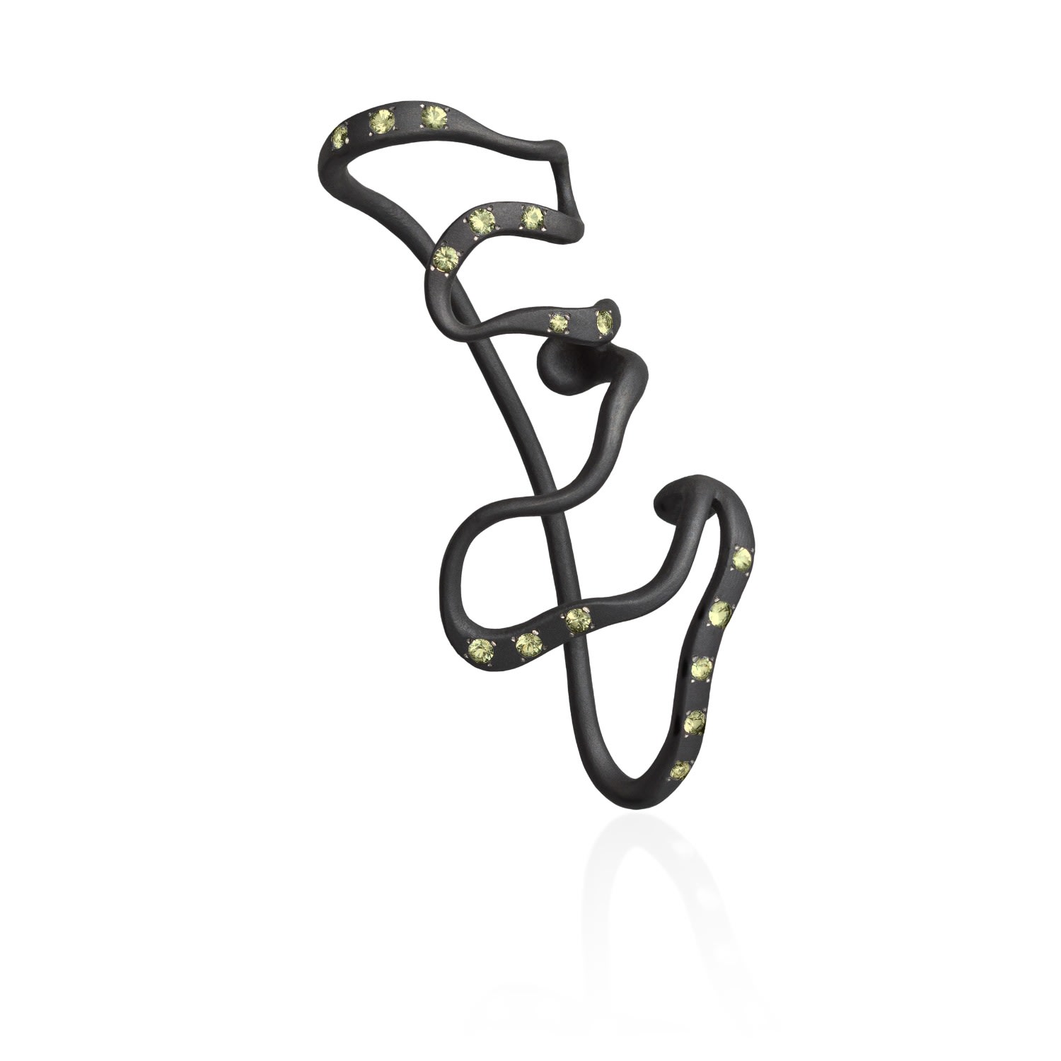 Men’s Black Senso Ear Hook Titanium & Yellow Sapphire Gi by Giselle